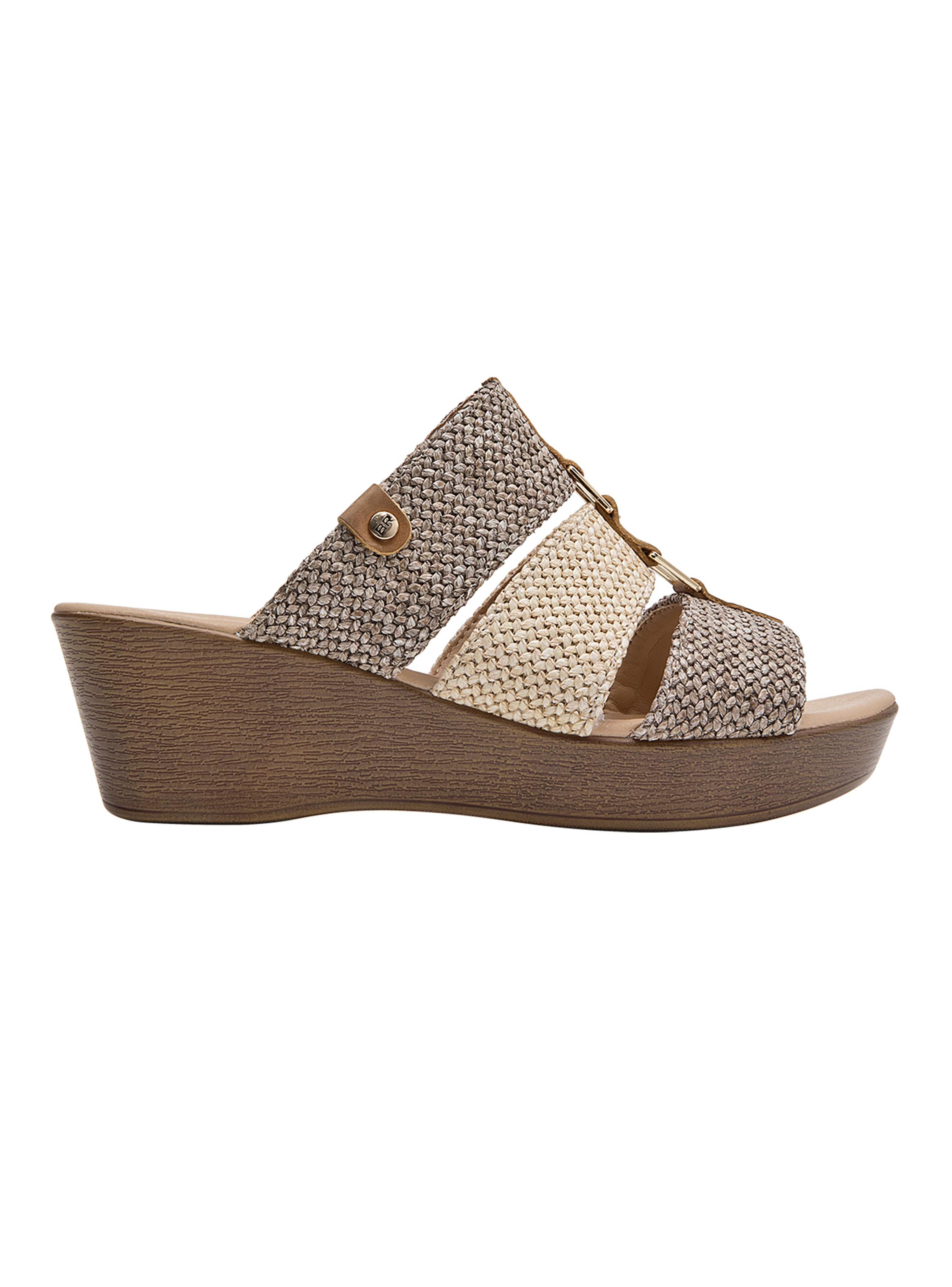 Sandalia Mujer Correas Texturizada BRM0412-0