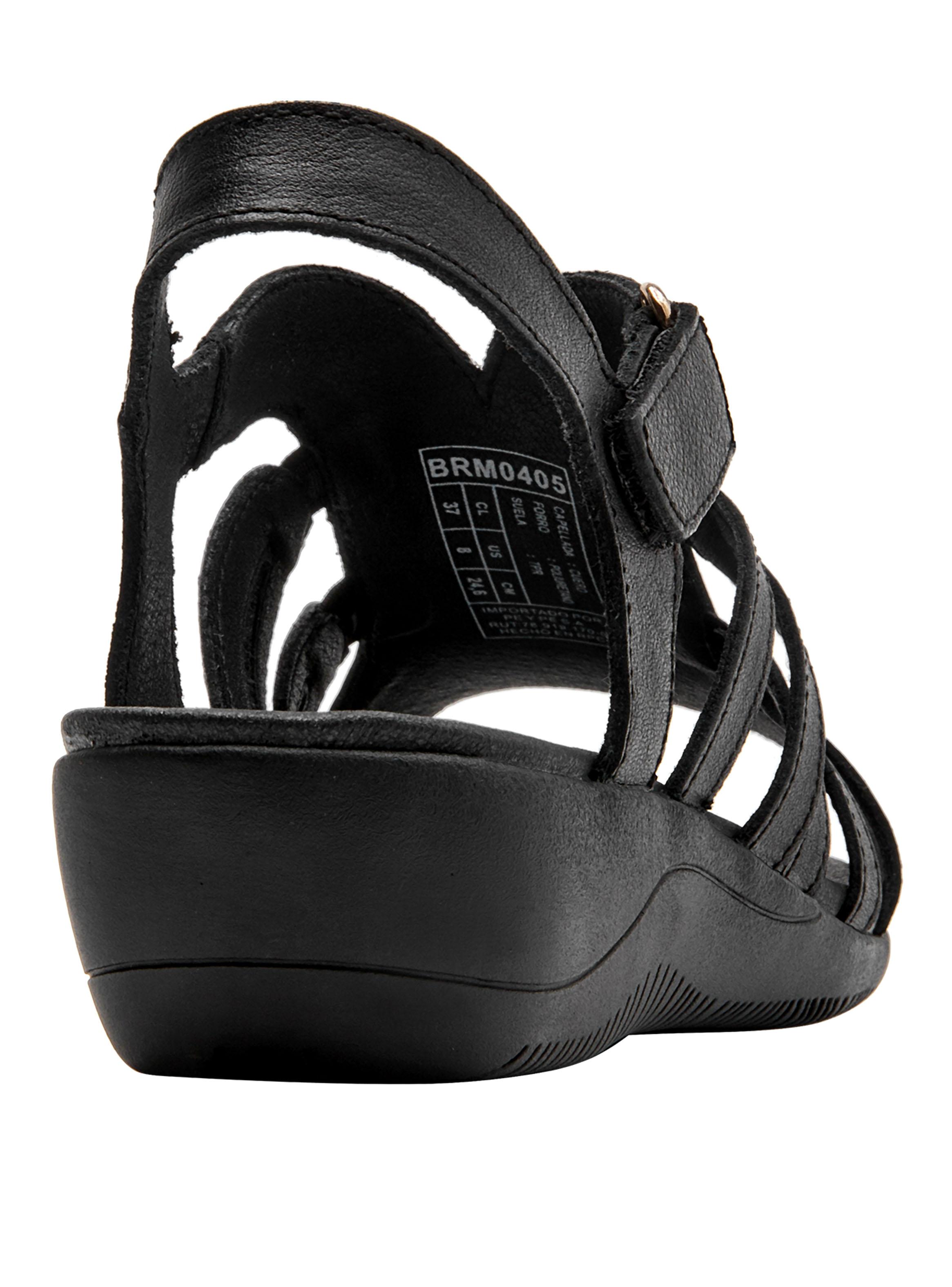 Sandalia BRM0405 Correas y Velcro Mujer Cuero-4