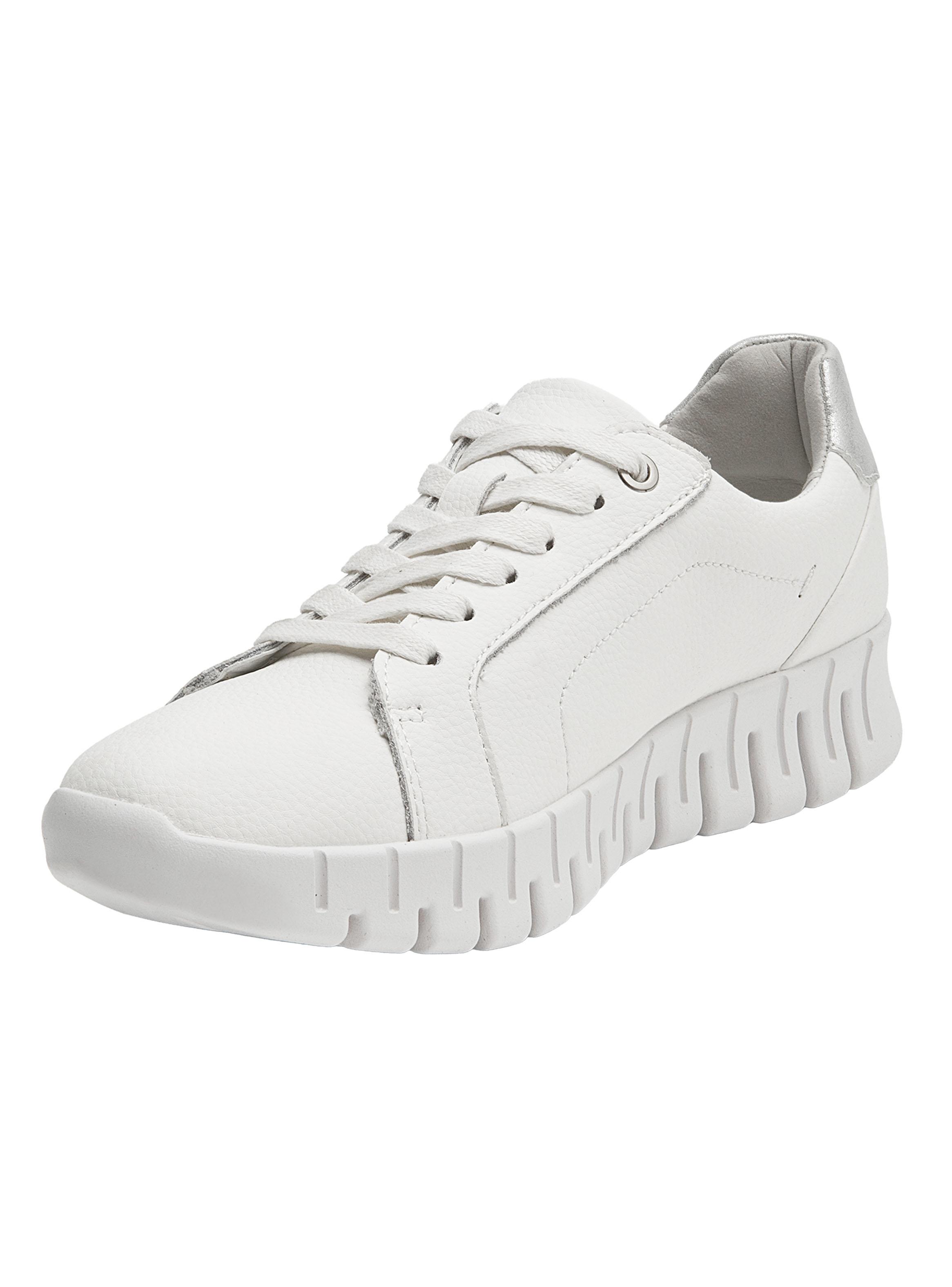 Zapatilla Urbana Cuero Blanca Lisa Mujer-3