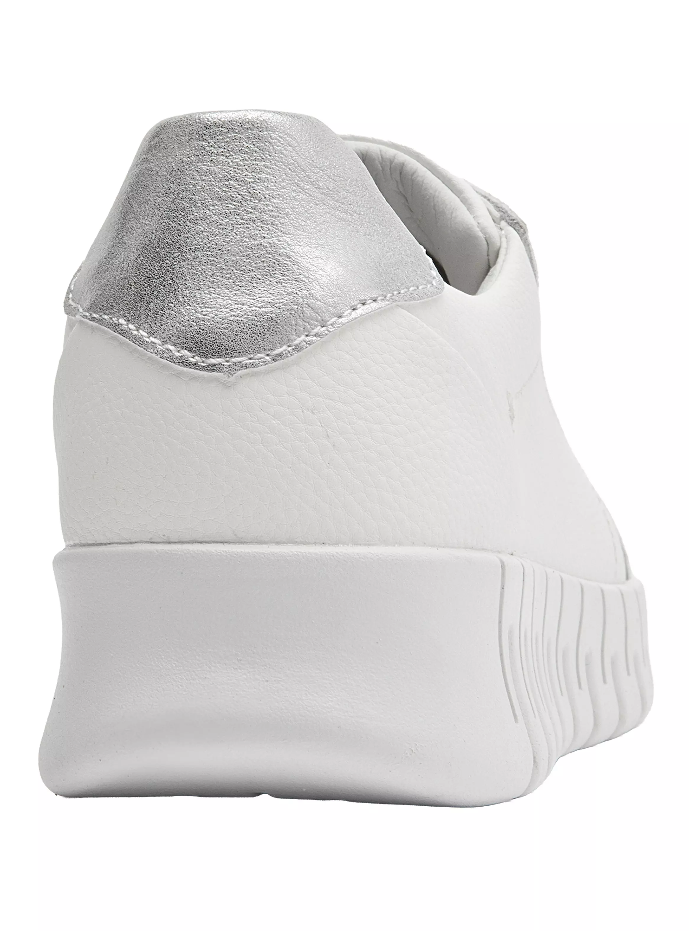 Zapatilla Urbana Cuero Blanca Lisa Mujer-4