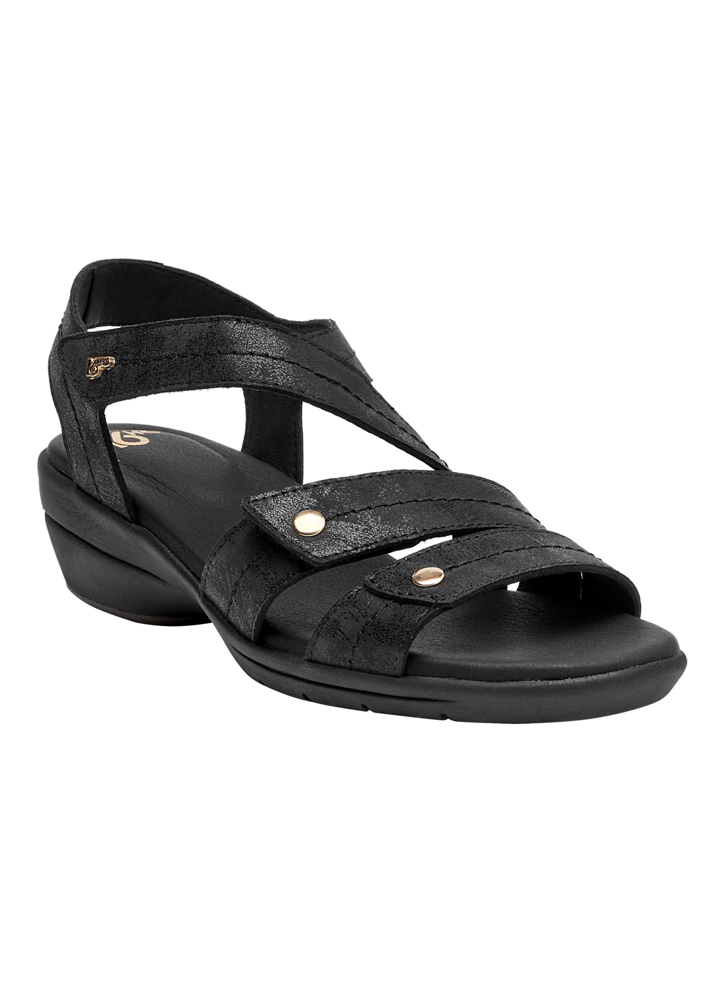 Sandalia Velcro en Correas Cuero Mujer-1