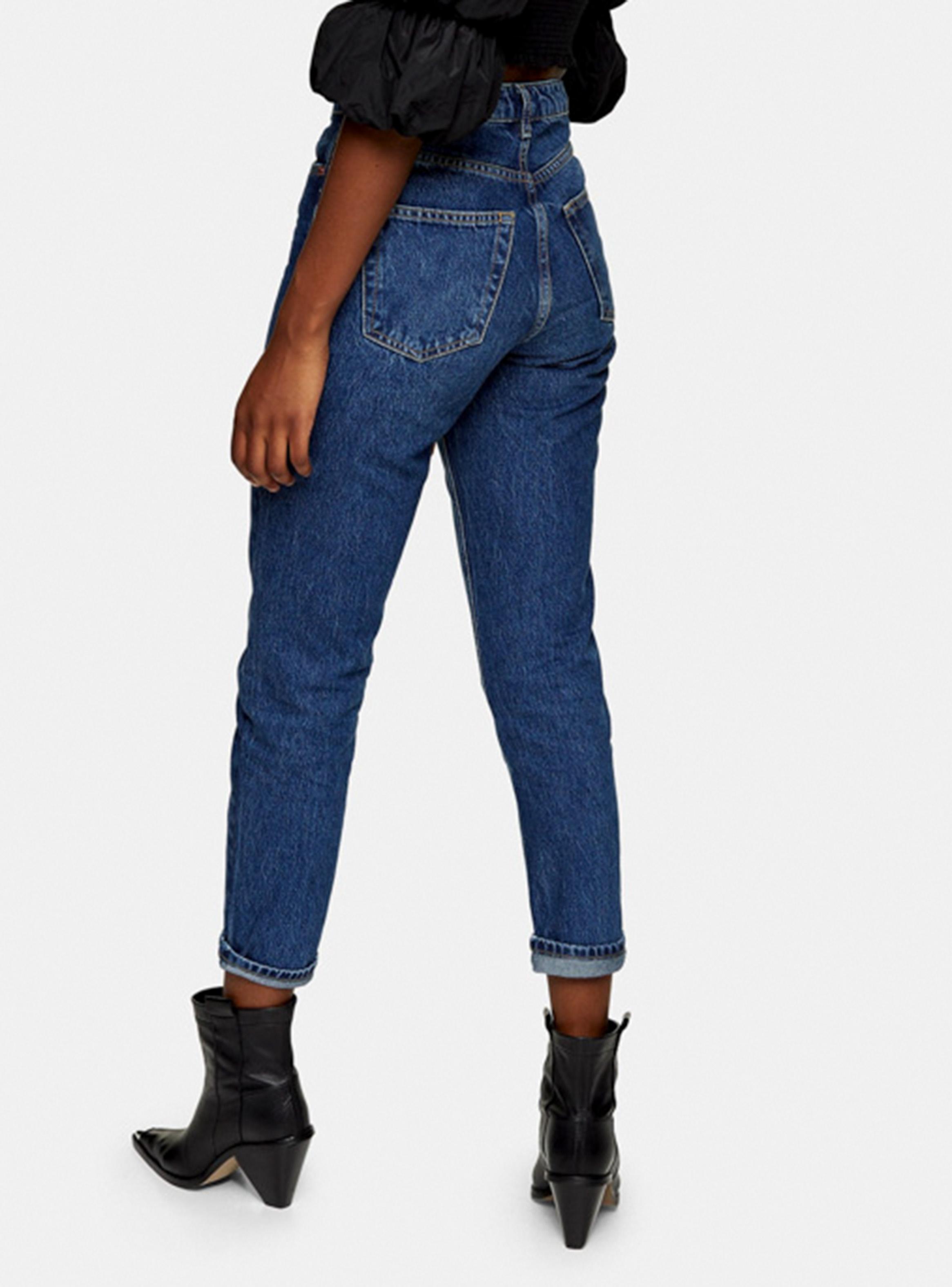Jeans Mom Tapered Bright Indigo Largo 30 Topshop-1