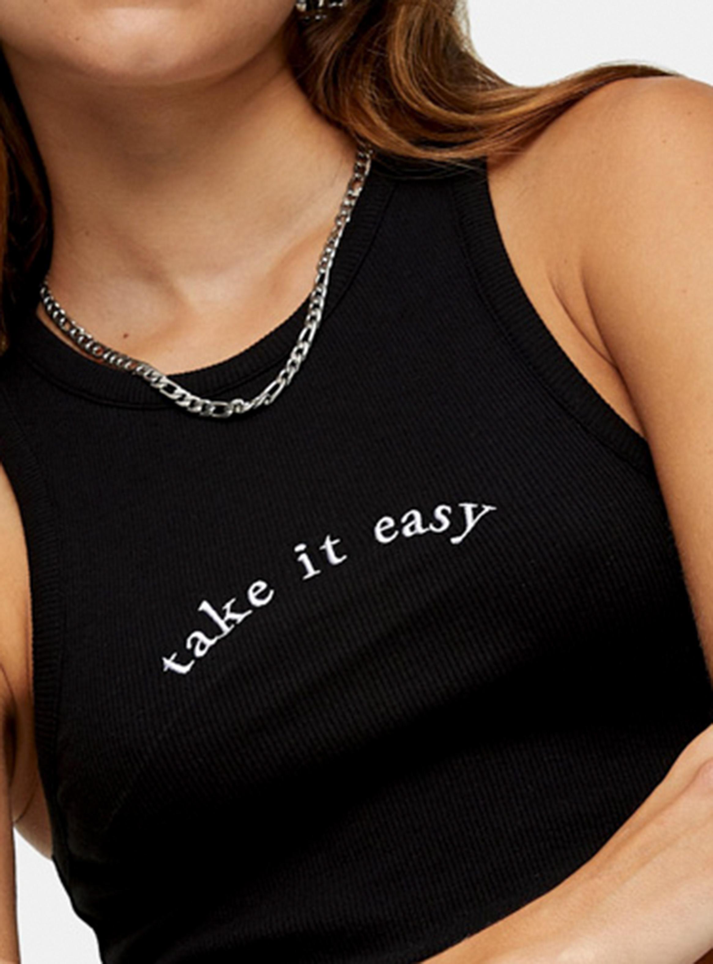 Polera Take It Easy in Black Topshop-2