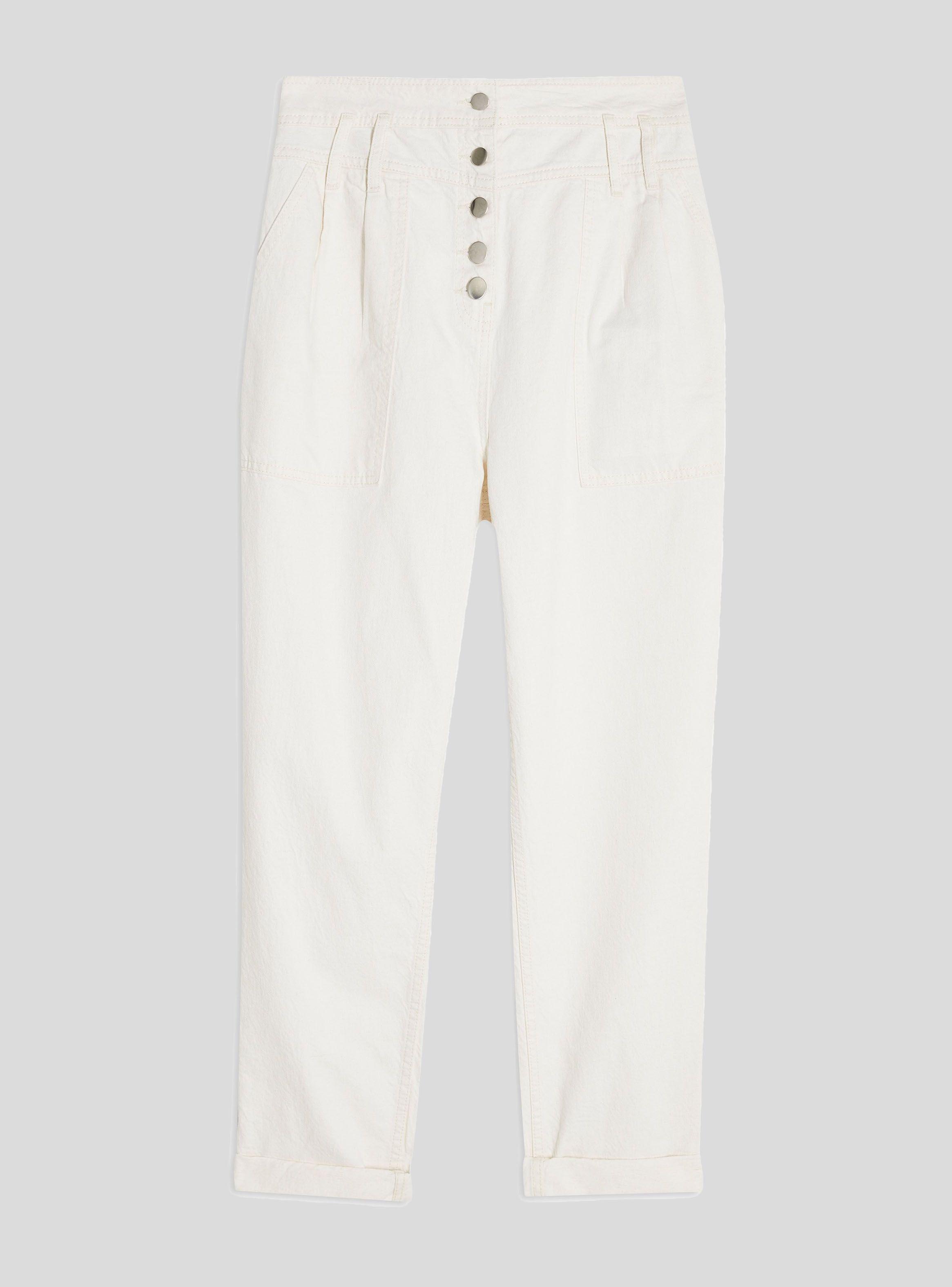 Pantalón Blanco Casual Topshop-0