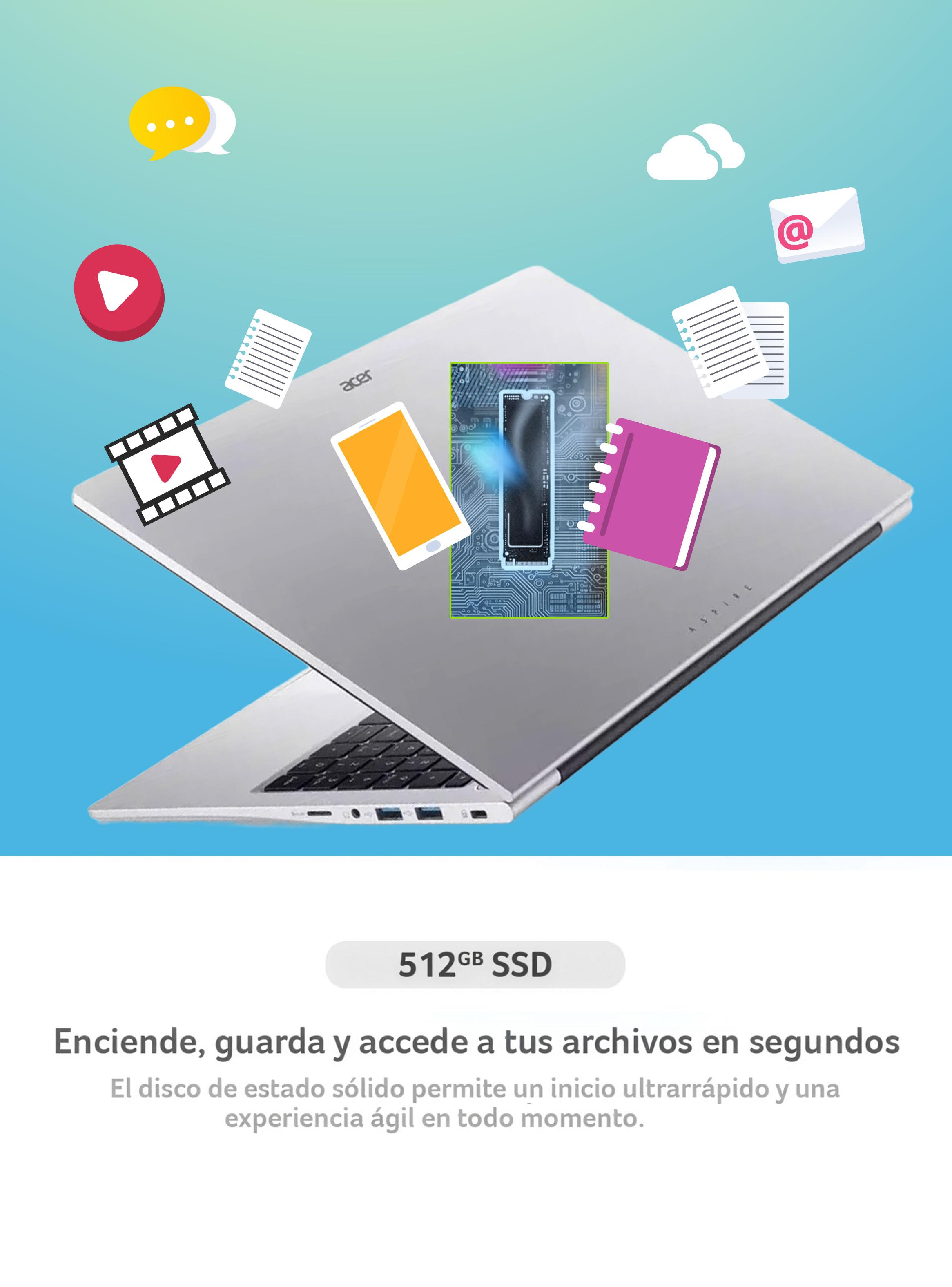 Notebook Aspire Lite AL15-43P-R3UW-5 AMD Ryzen 7 20GB RAM 512GB SSD 15.6'' FHD 60Hz-8