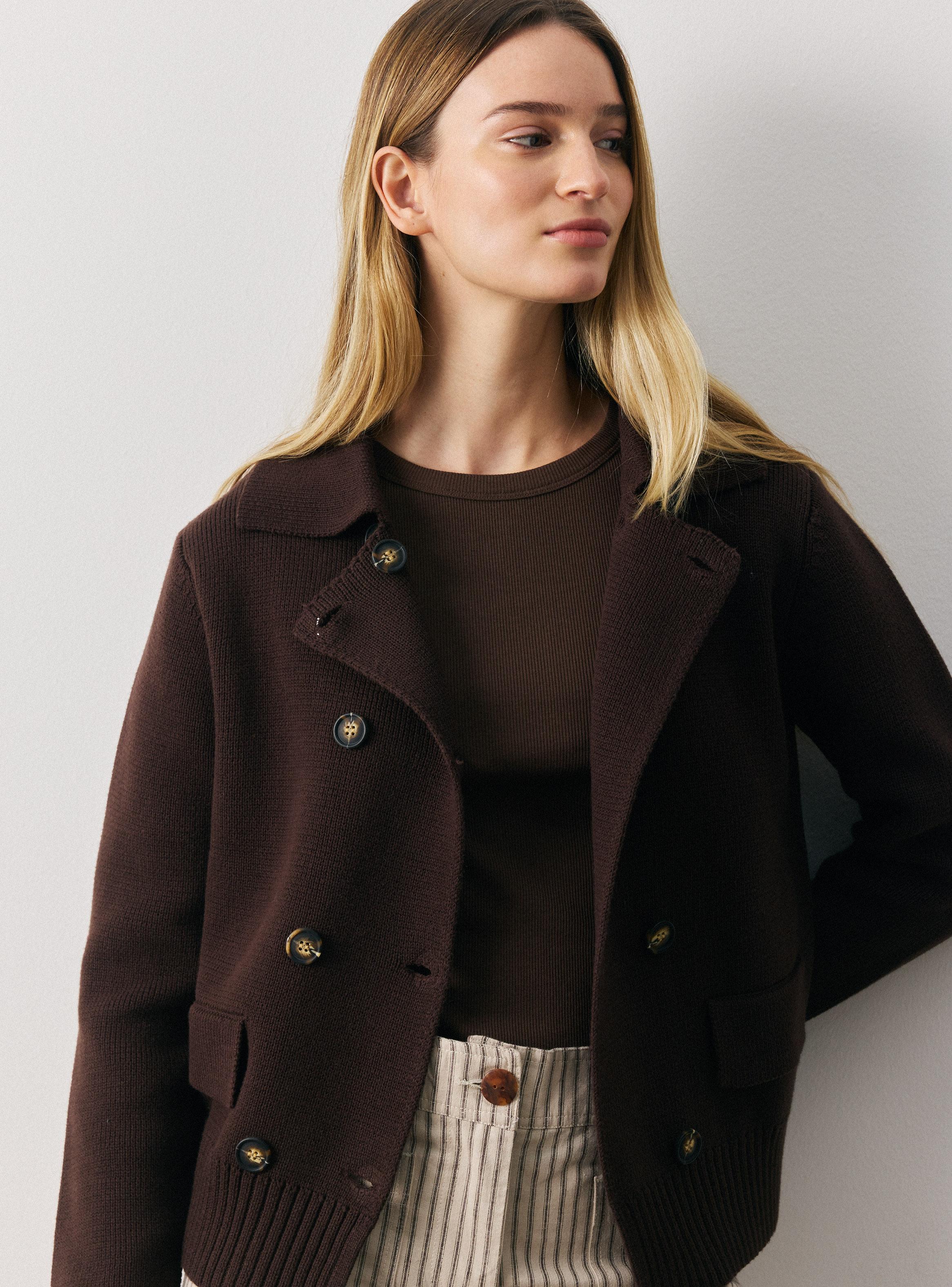Cardigan con Doble Línea de Botones-3