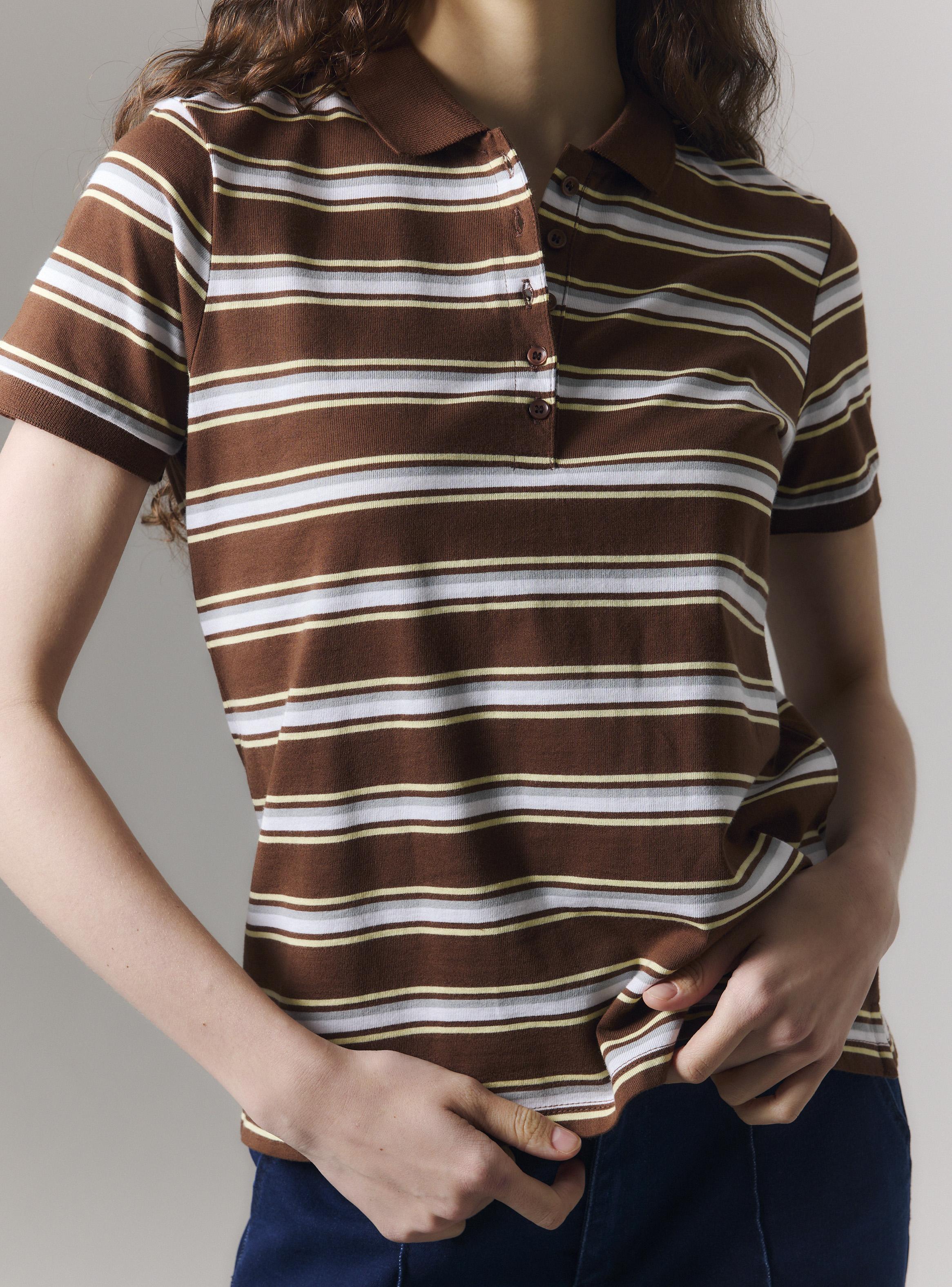 Polera Cuello Polo Manga Corta Polo con Botones-3