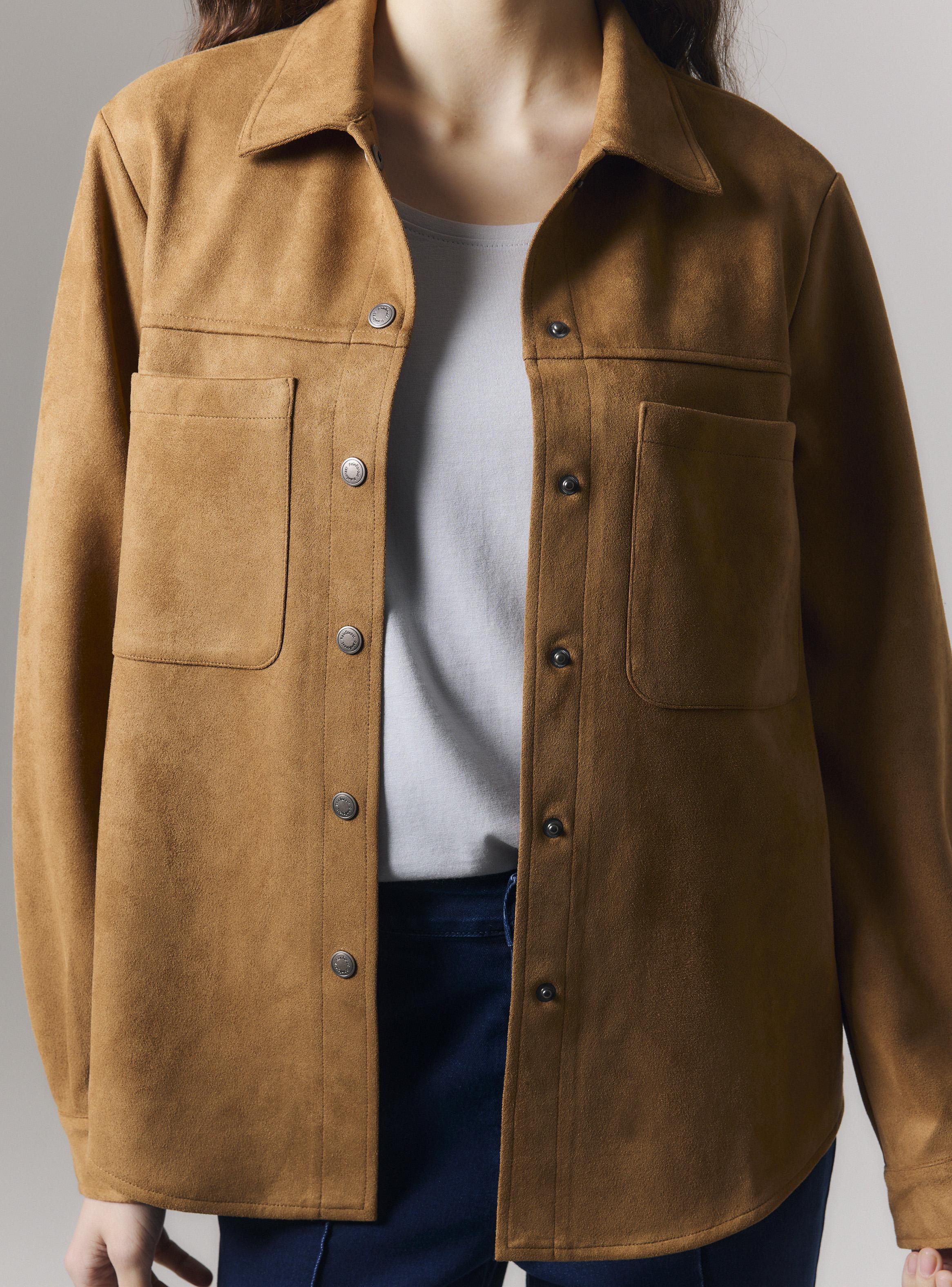 Chaqueta Camisa con Bolsillos y Botones Metálicos-3