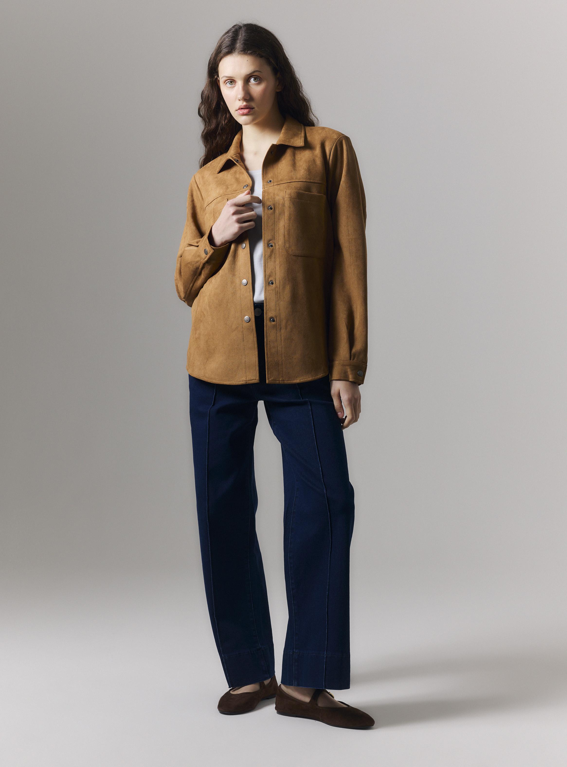 Chaqueta Camisa con Bolsillos y Botones Metálicos-4