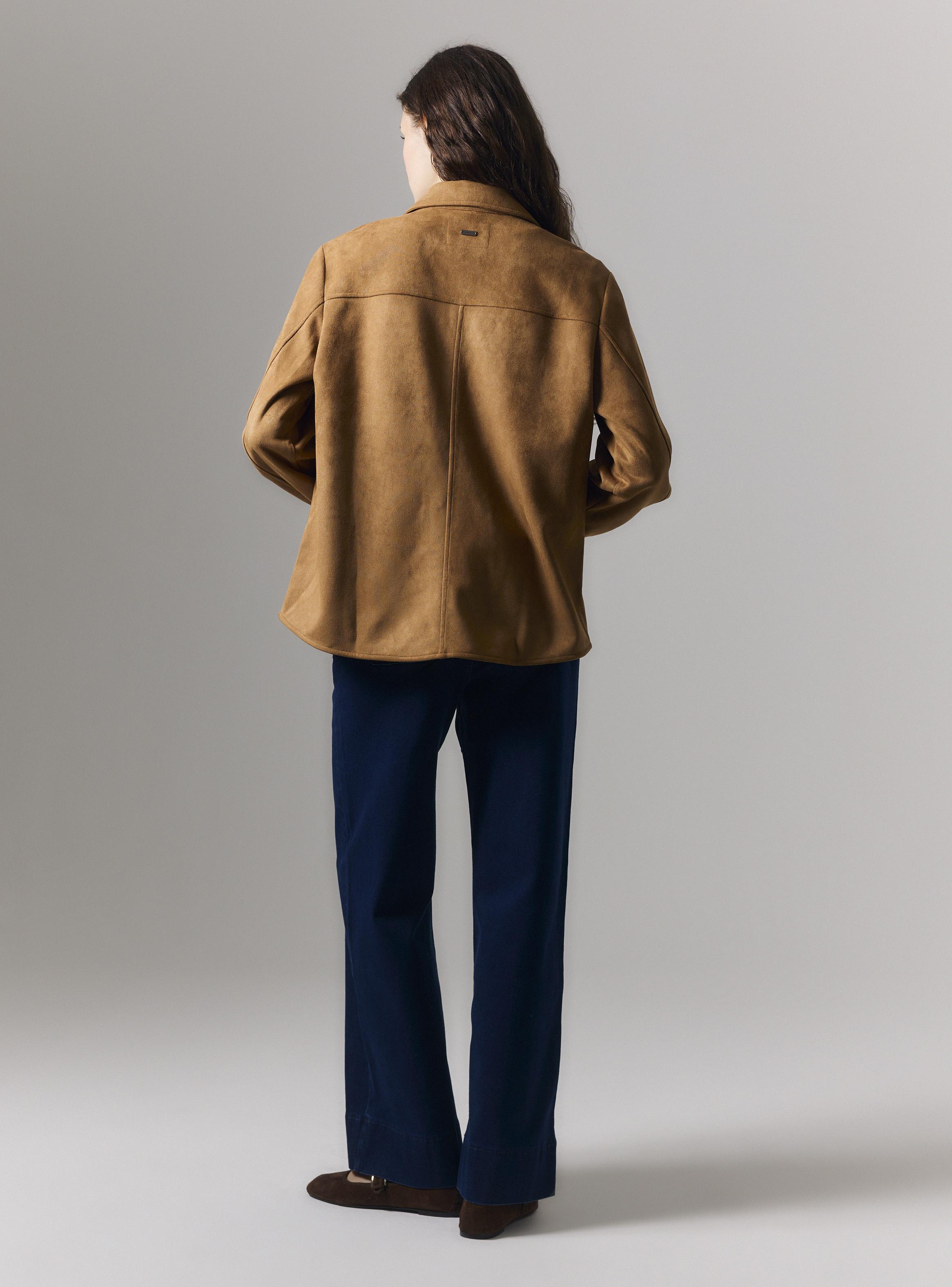 Chaqueta Camisa con Bolsillos y Botones Metálicos-5