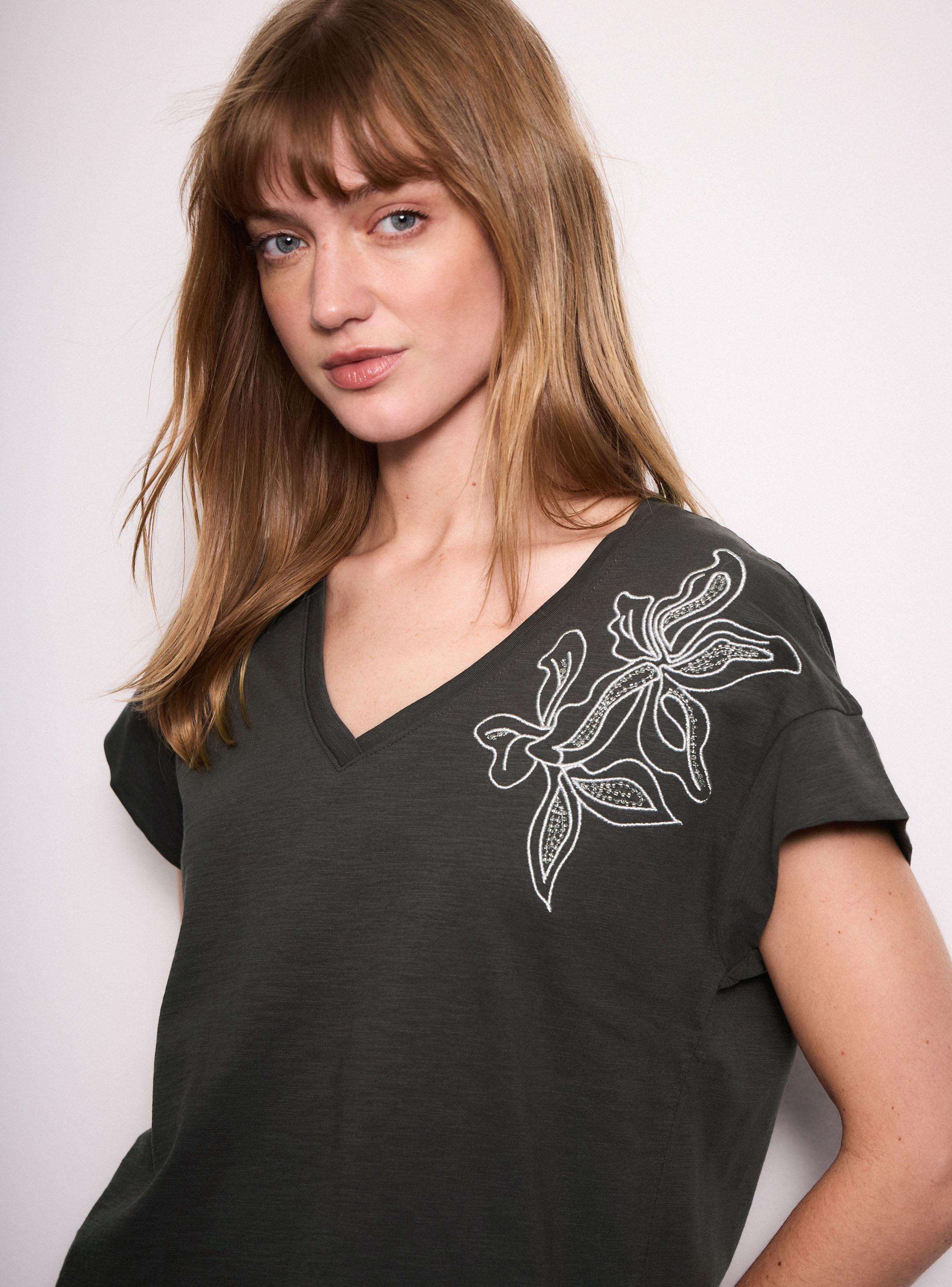 Polera con Bordado Flor Lurex-2