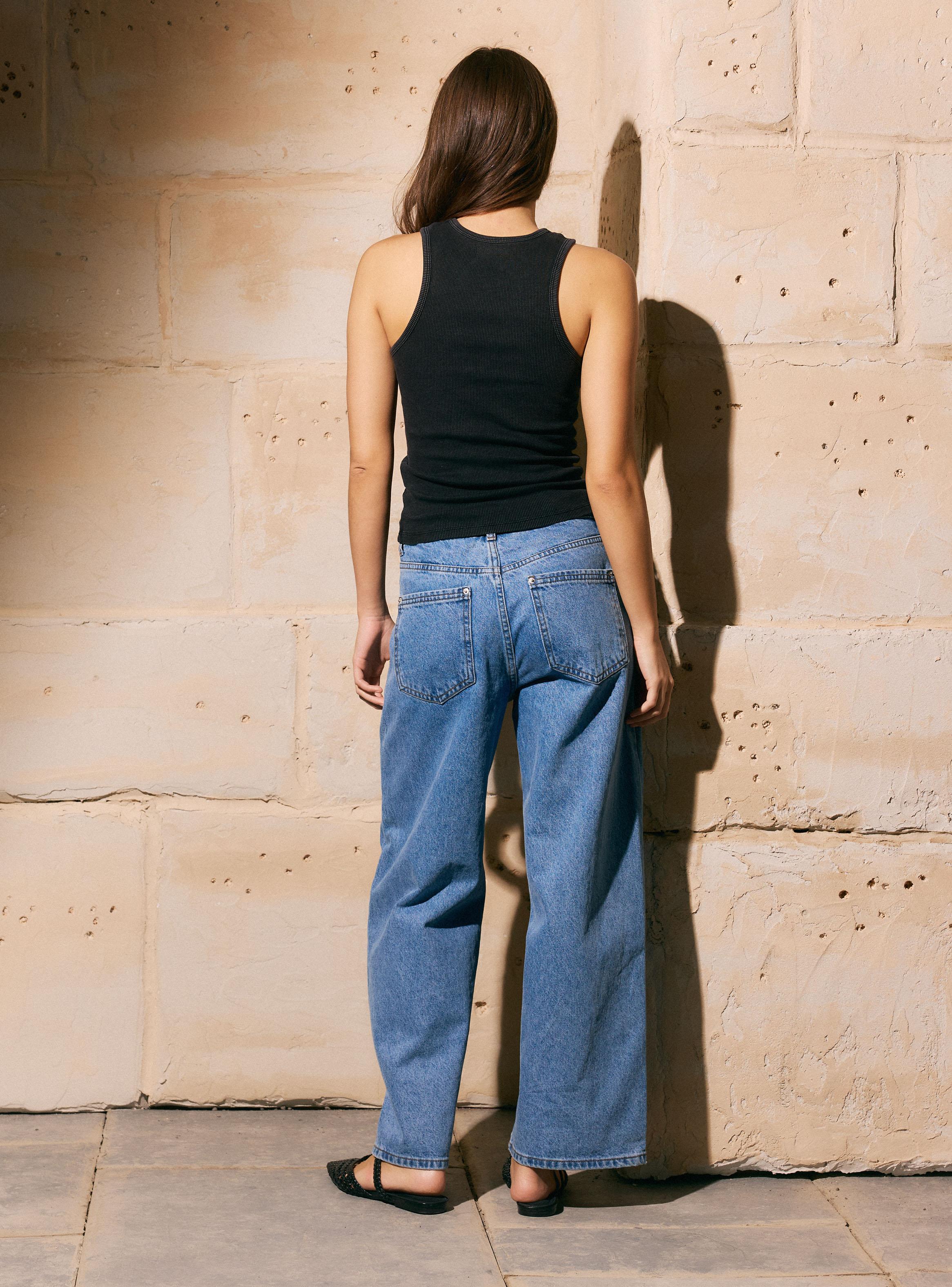 Polera sin Mangas Acanalada Acid Wash-5