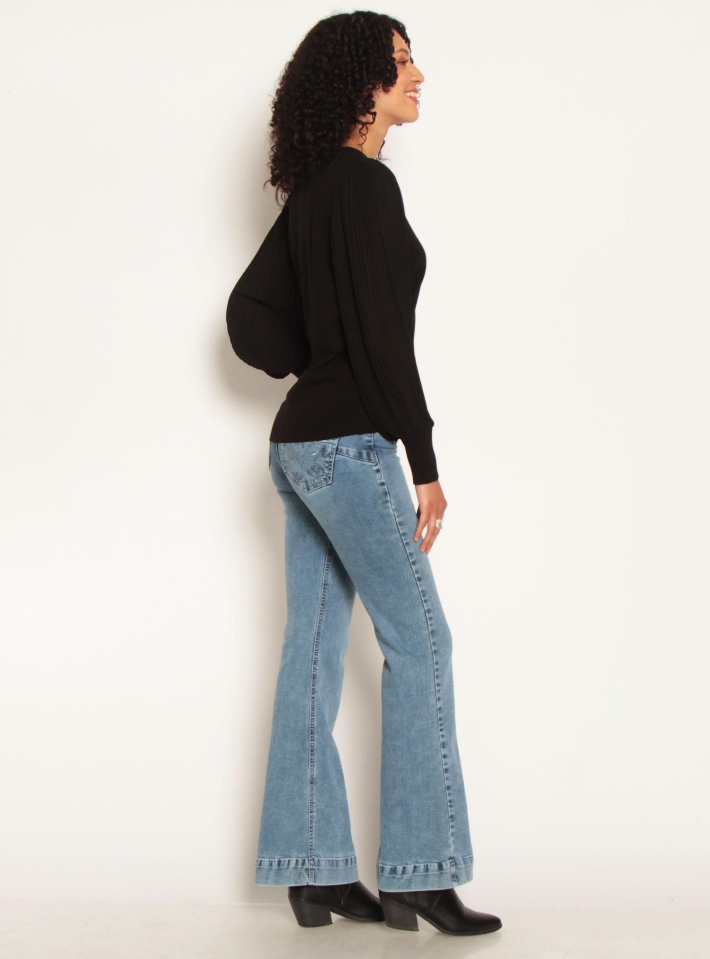 Sweater Manga Larga en Distinta Calidad Escote Redondo-4