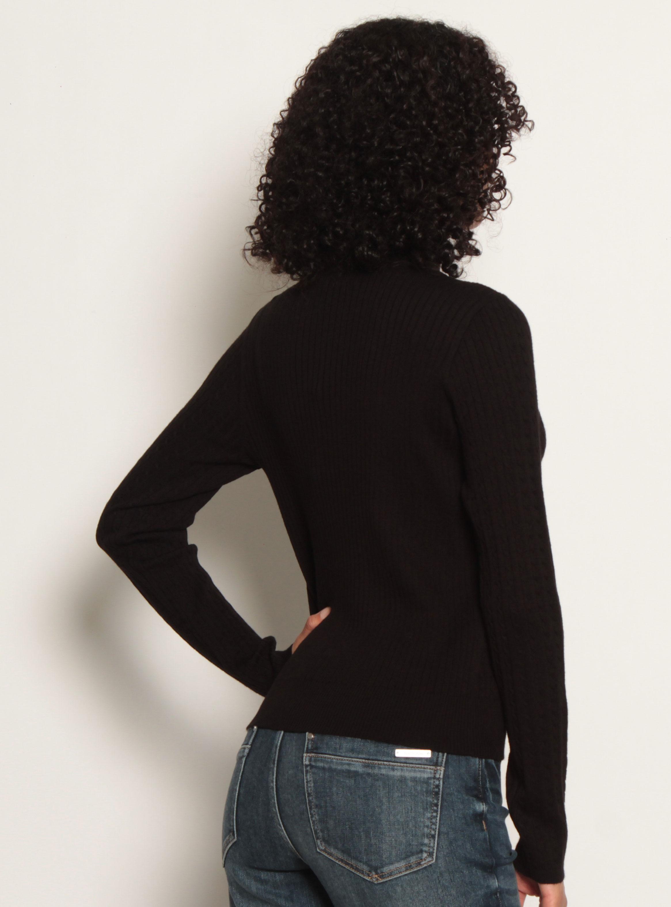 Sweater Trenzado de Cuello Alto Gs-1