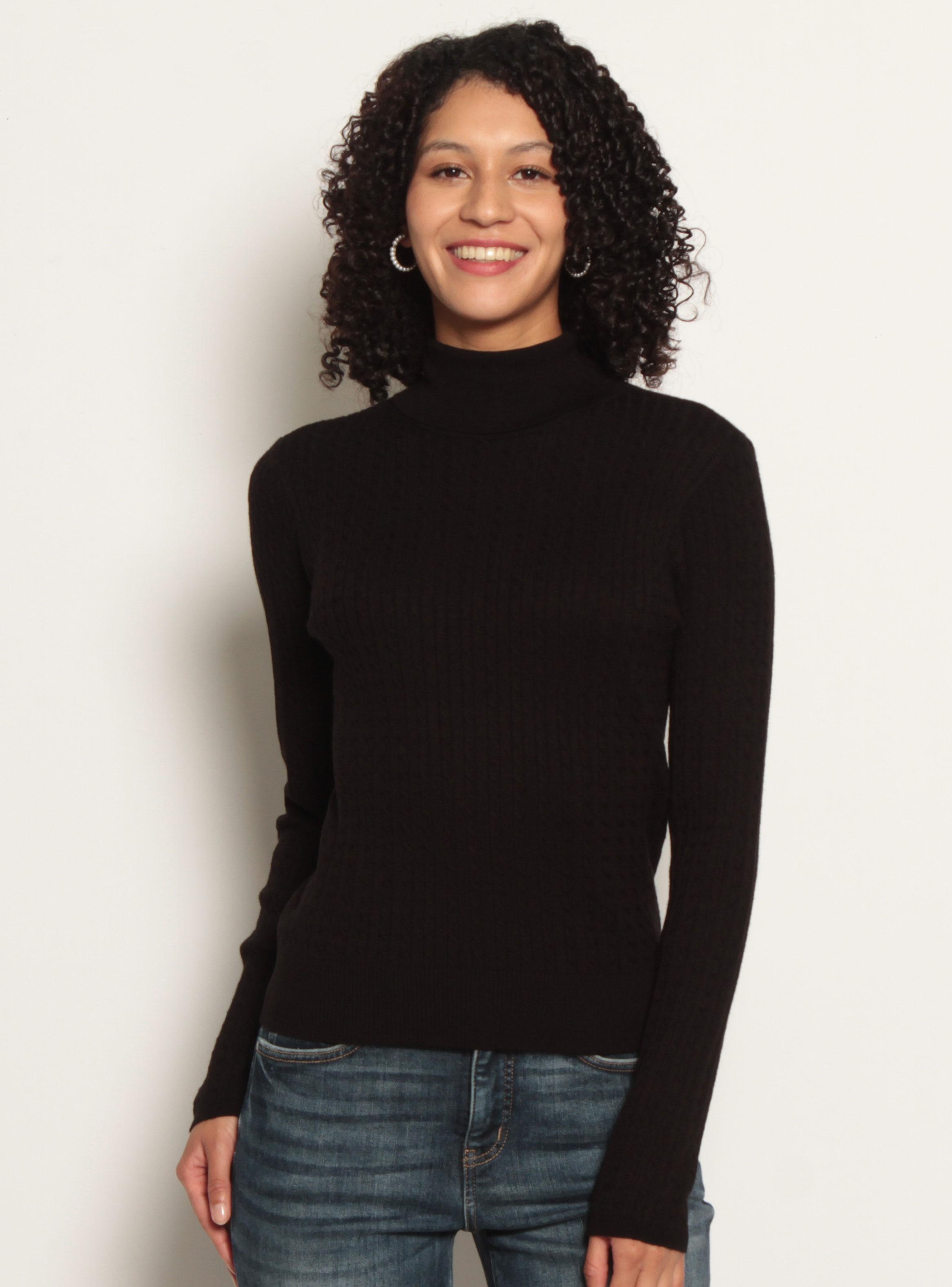 Sweater Trenzado de Cuello Alto Gs-0