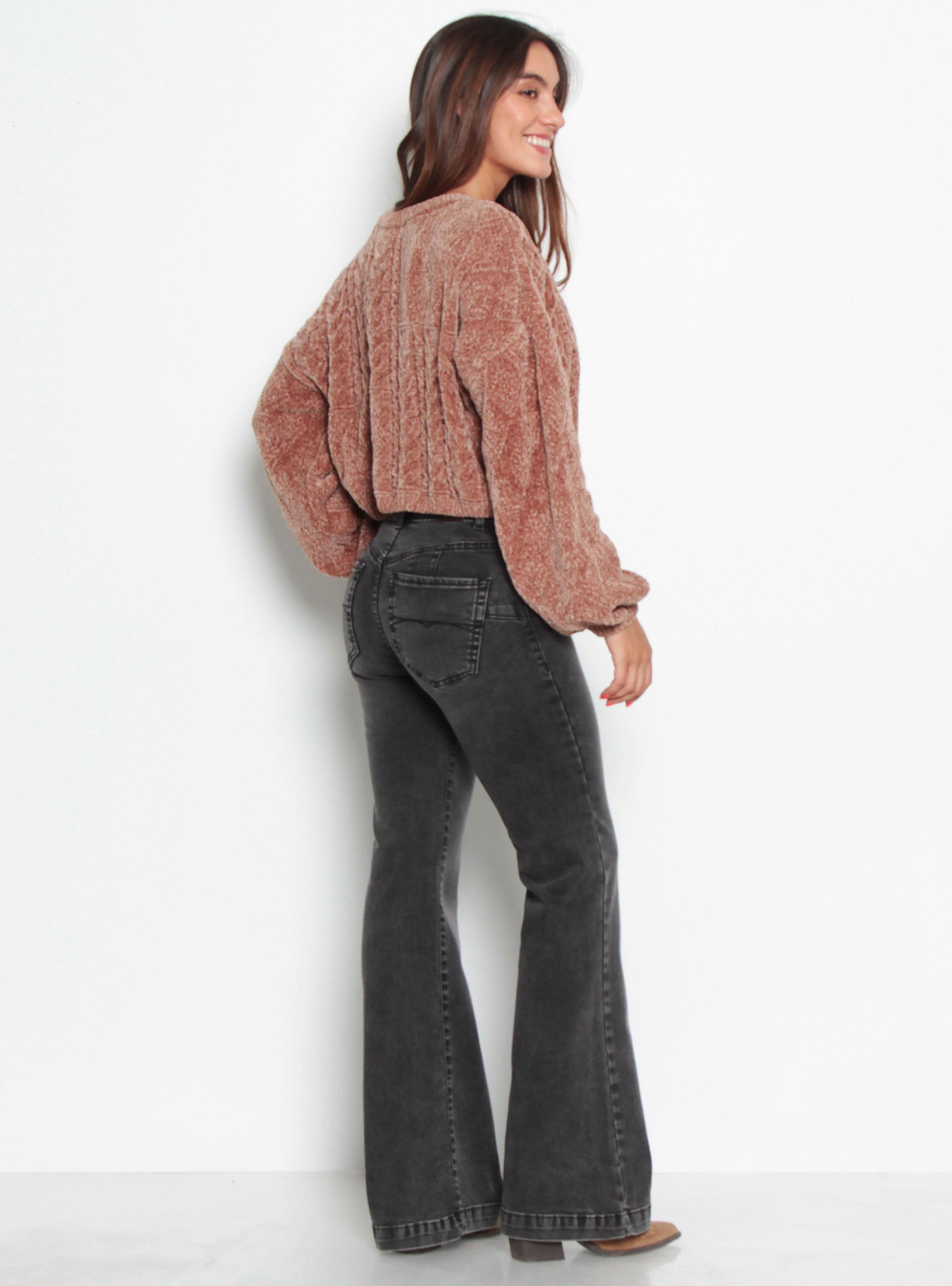 Sweater Chenille Manga Larga Escote Redondo-4