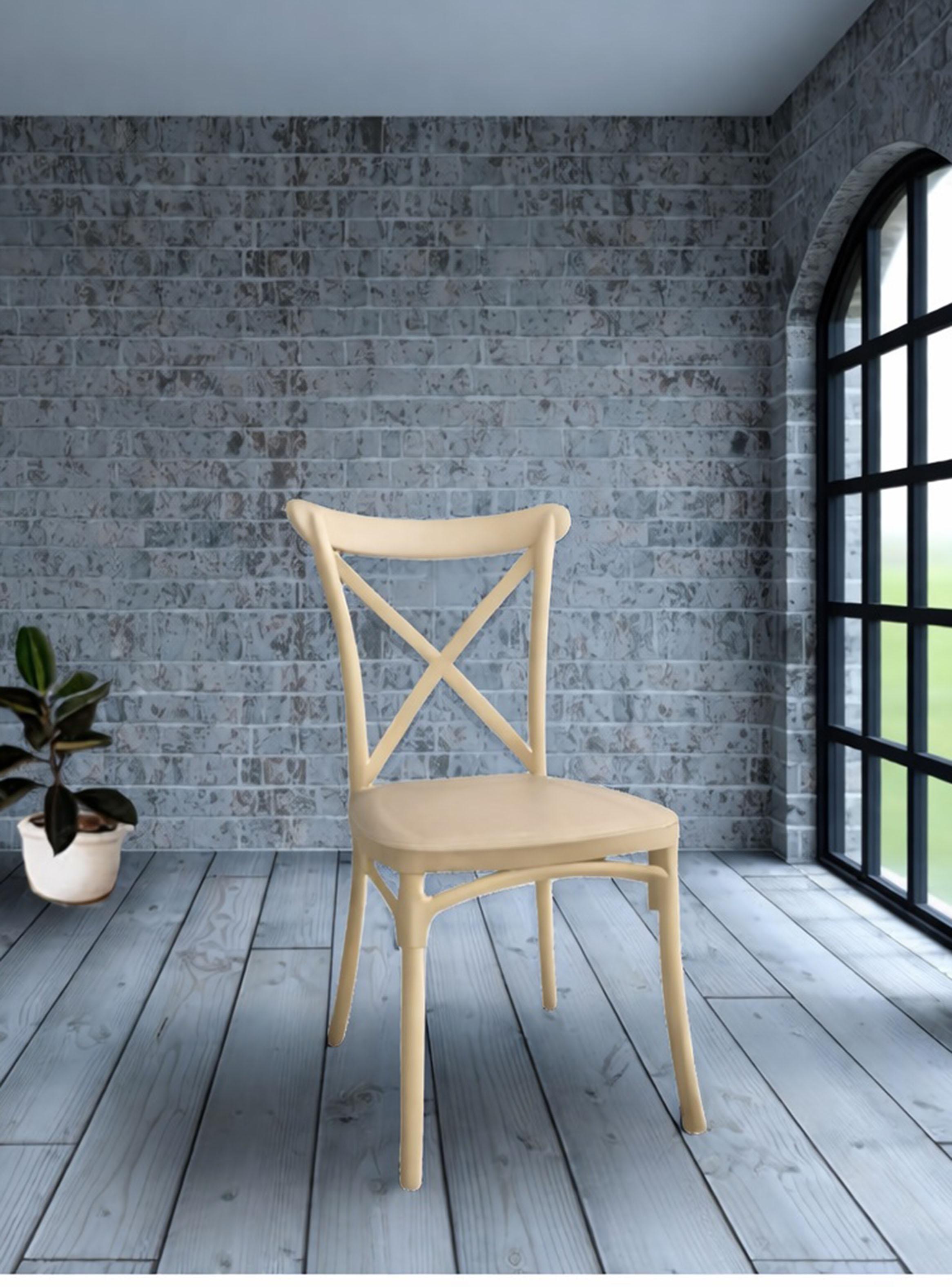 Pack de 4 Sillas Stack Beige-4