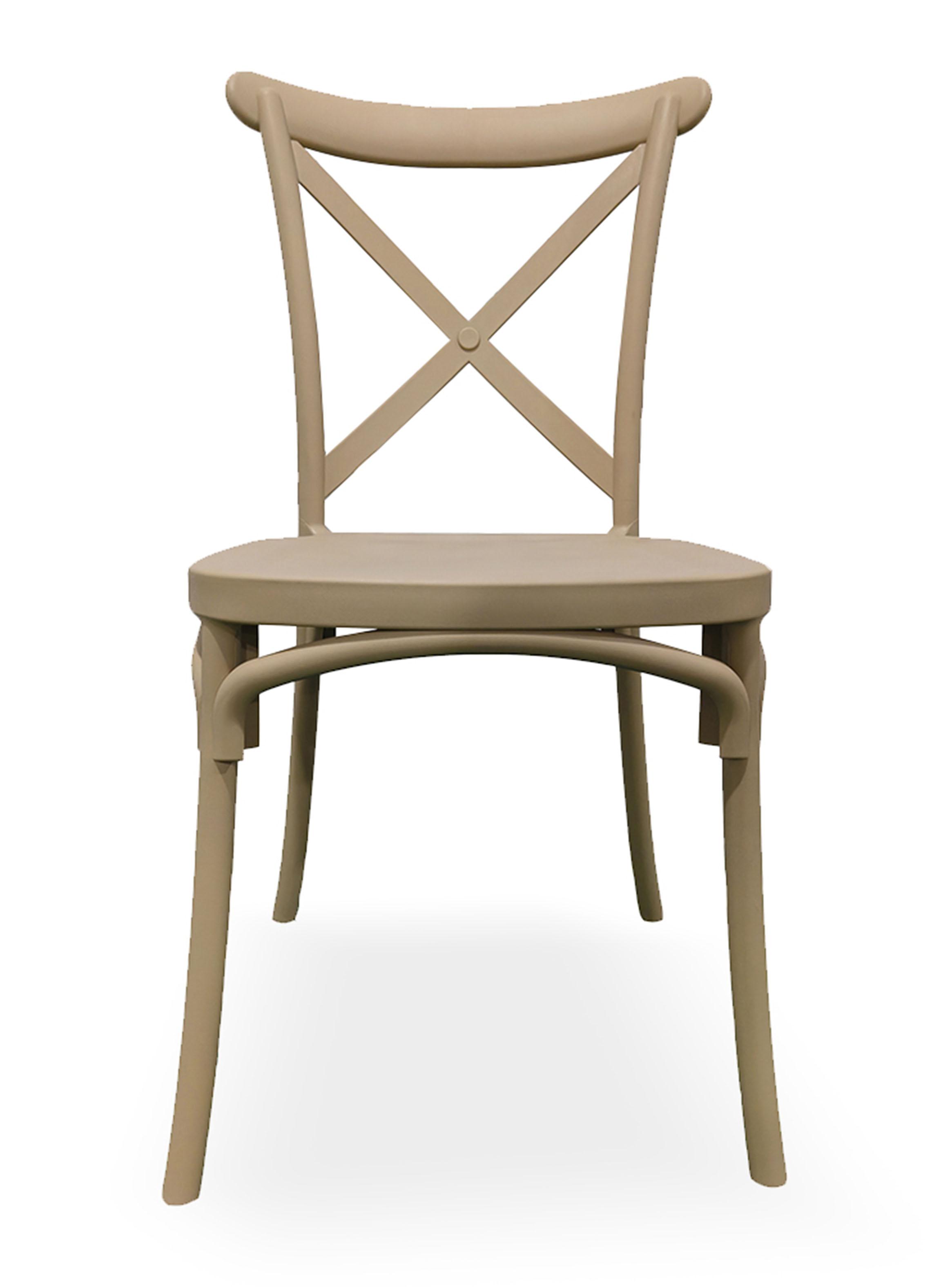 Pack de 4 Sillas Stack Beige-2