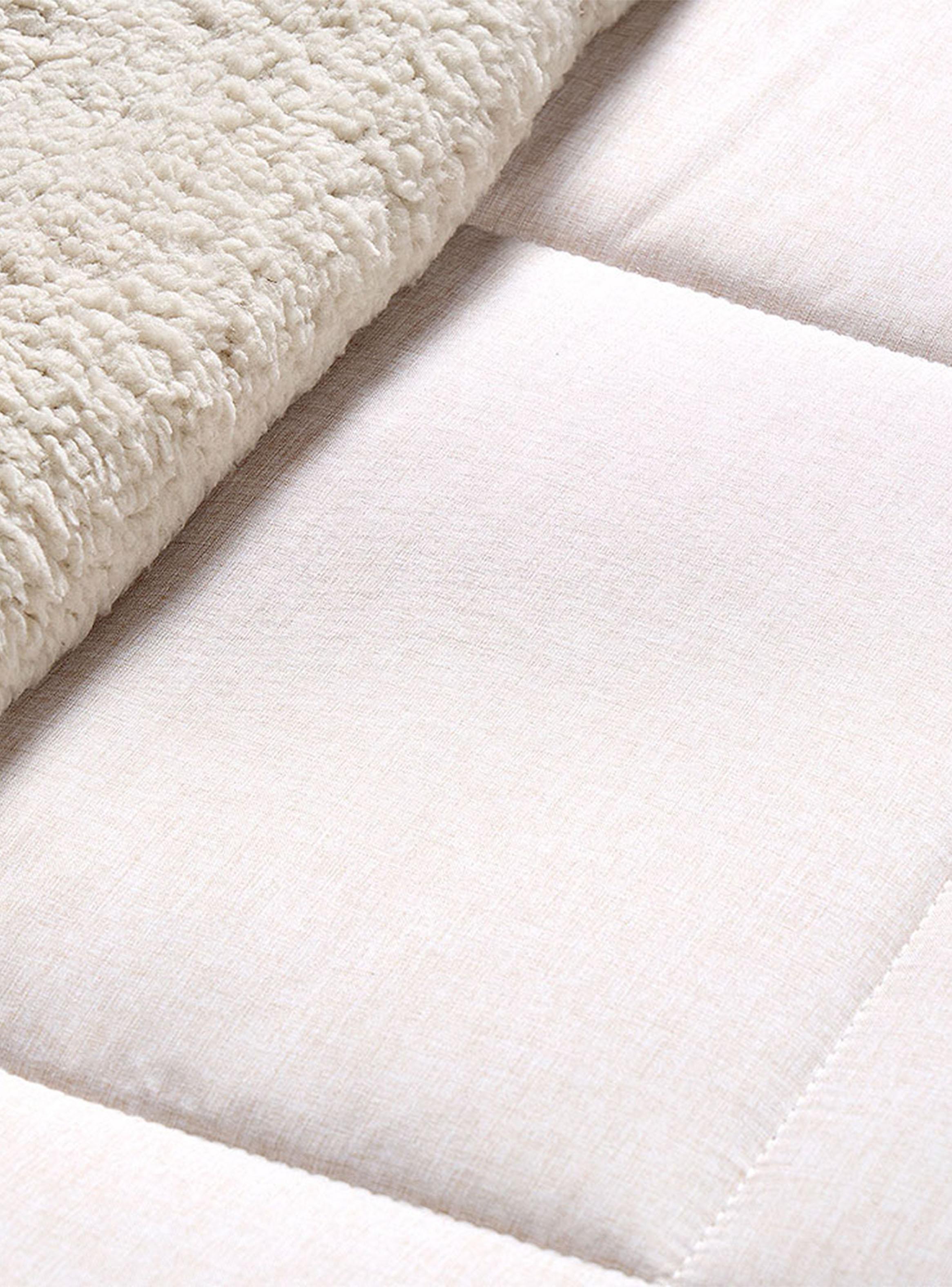Plumón Sherpa Liso Arena Melange 1.5 Plazas-2