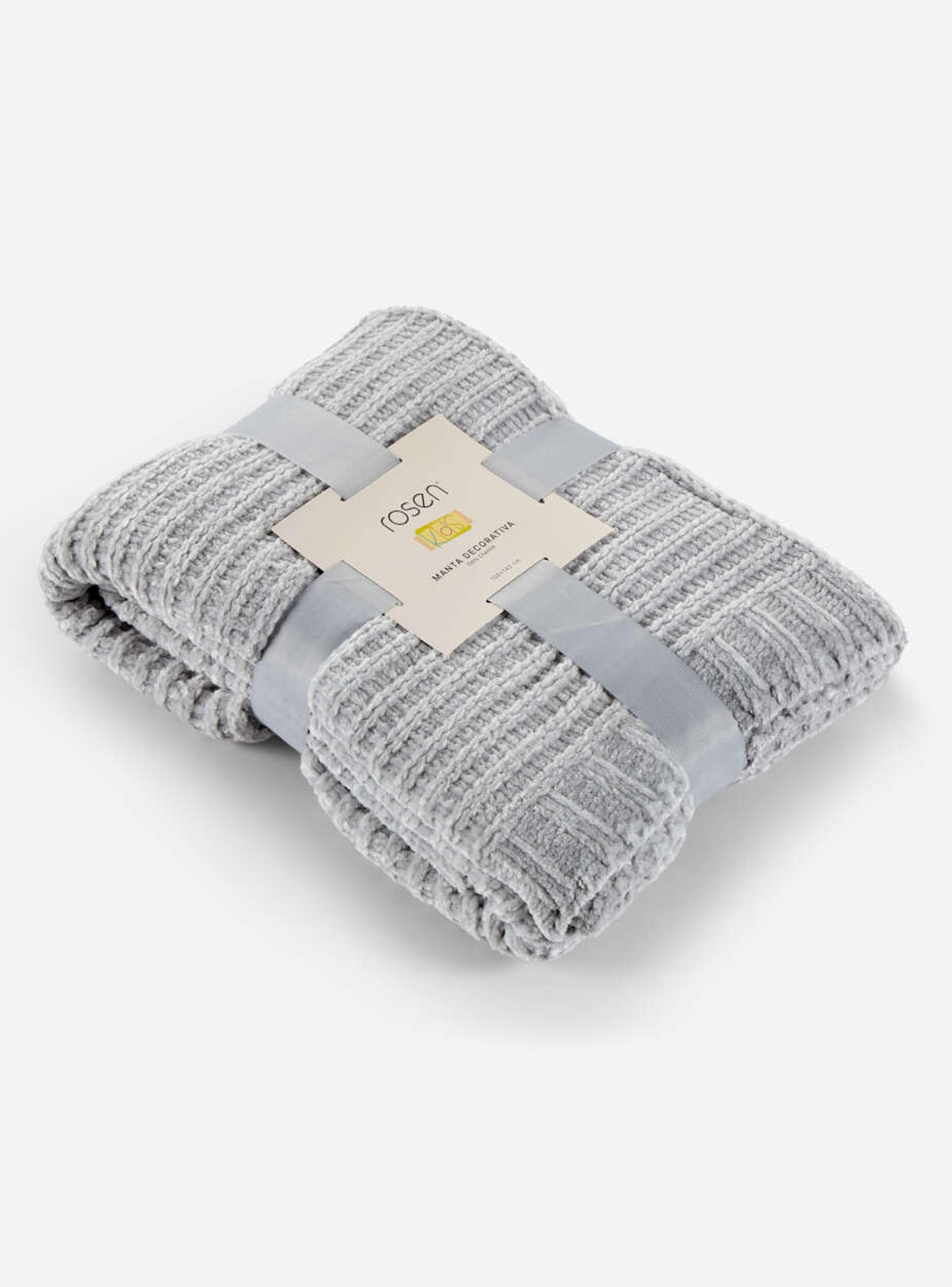 Manta Knitted Kids Gris-2