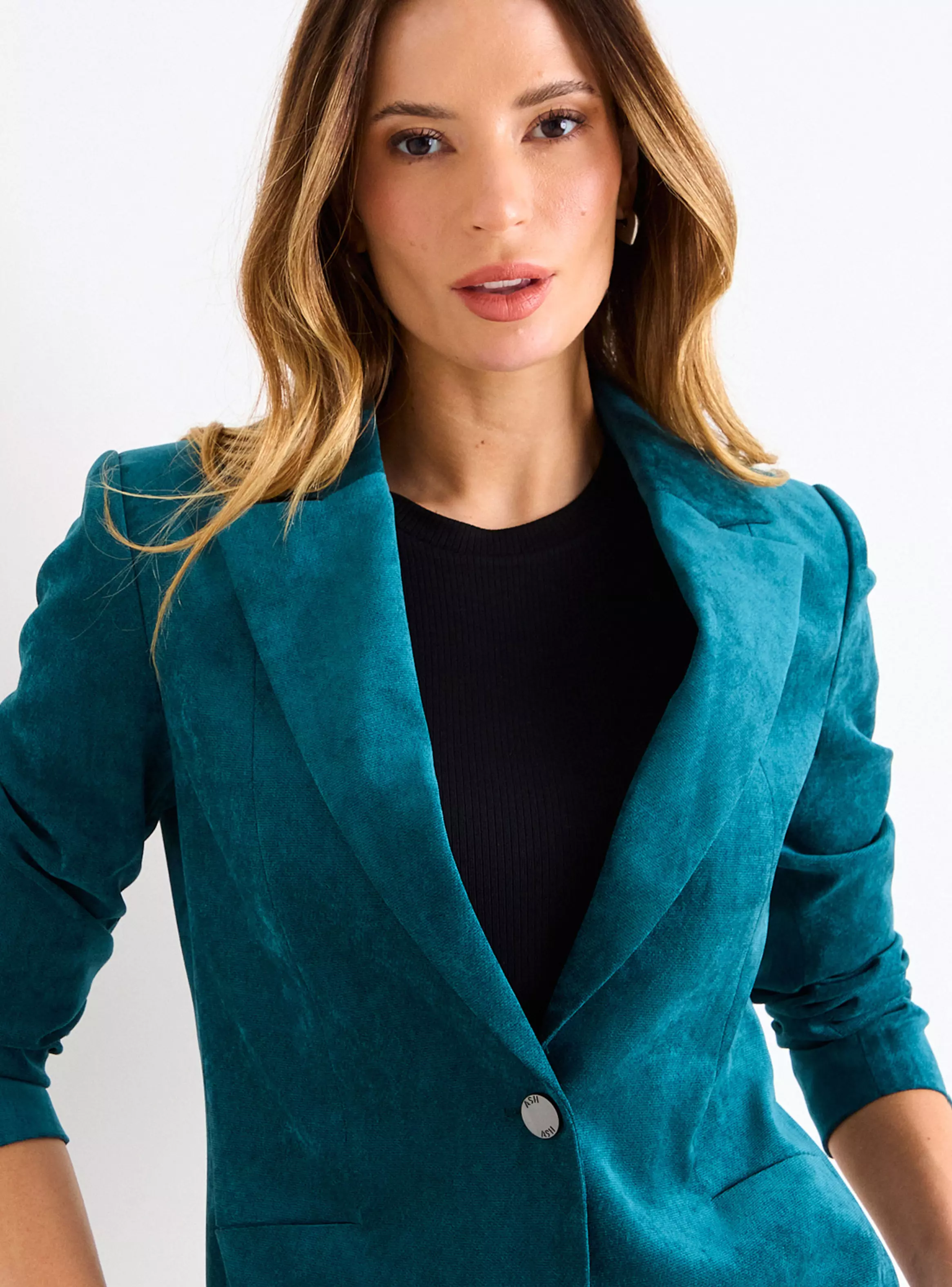 Blazer de Pana Liso Regular Color-2