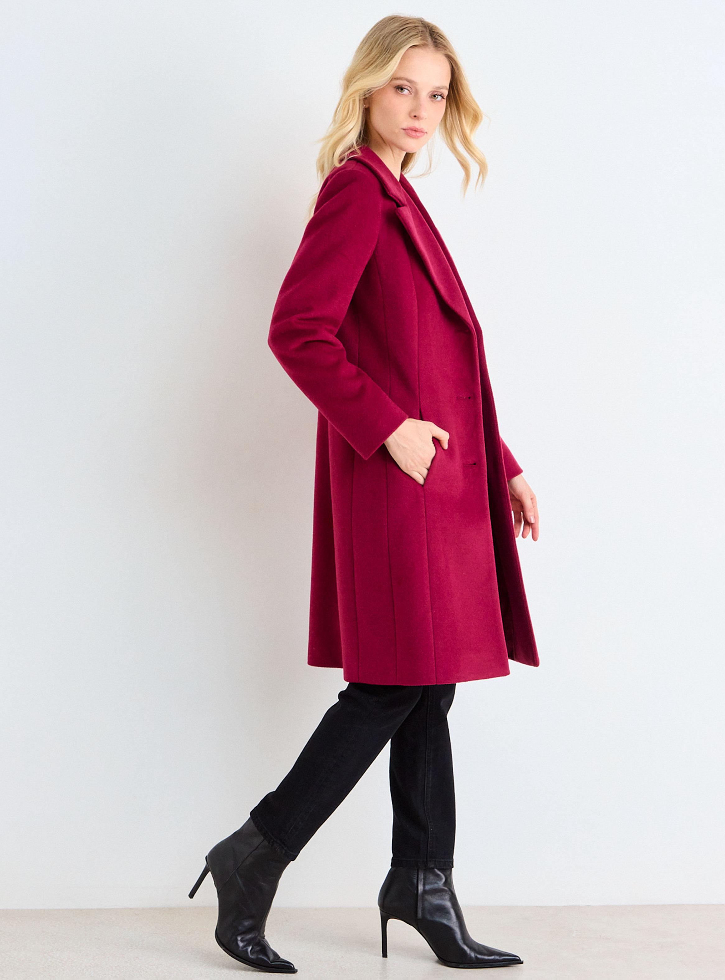 Abrigo Liso Botón Regular Color-3