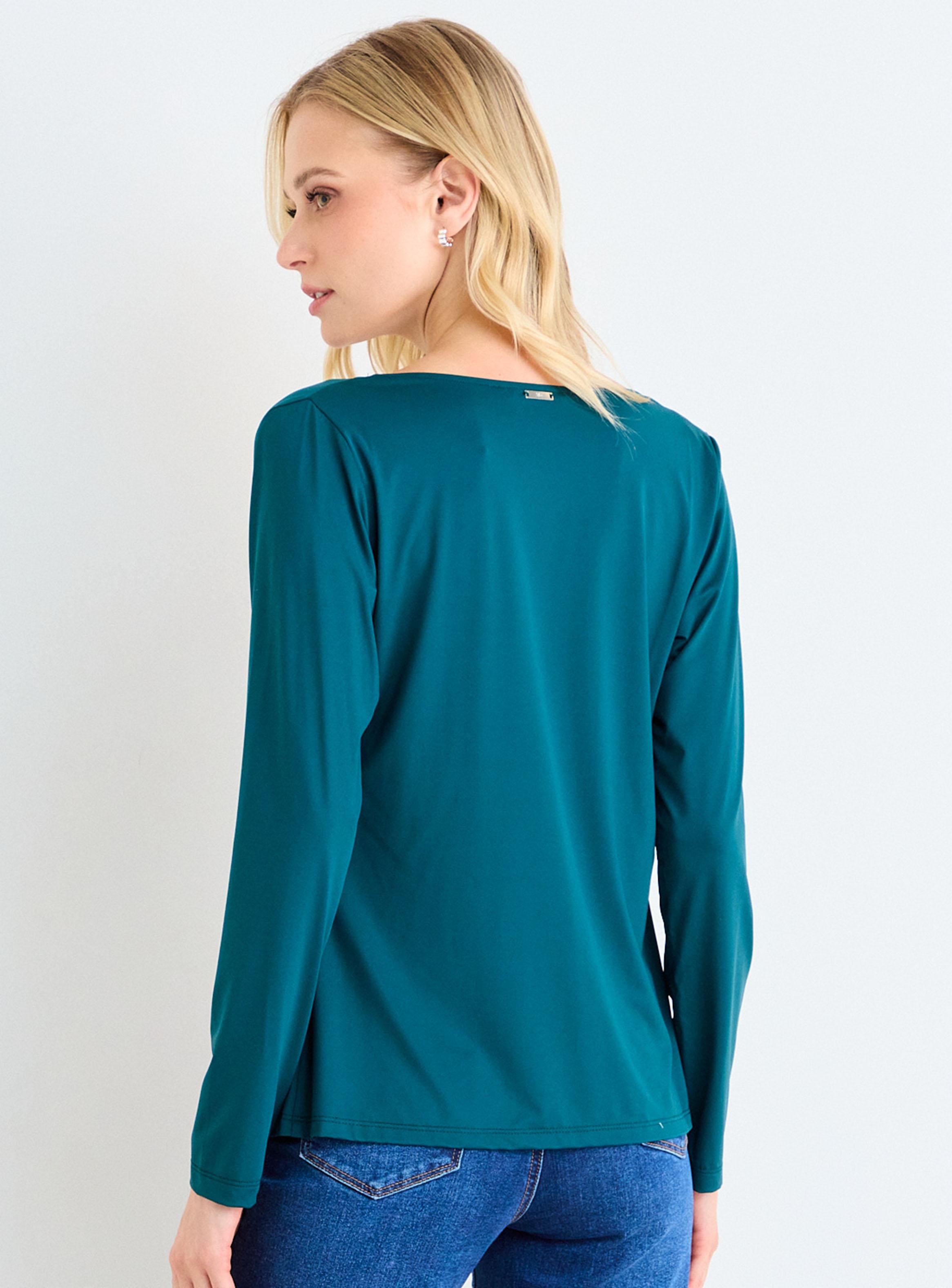 Blusa Lisa Cuello Drapeado Color-1