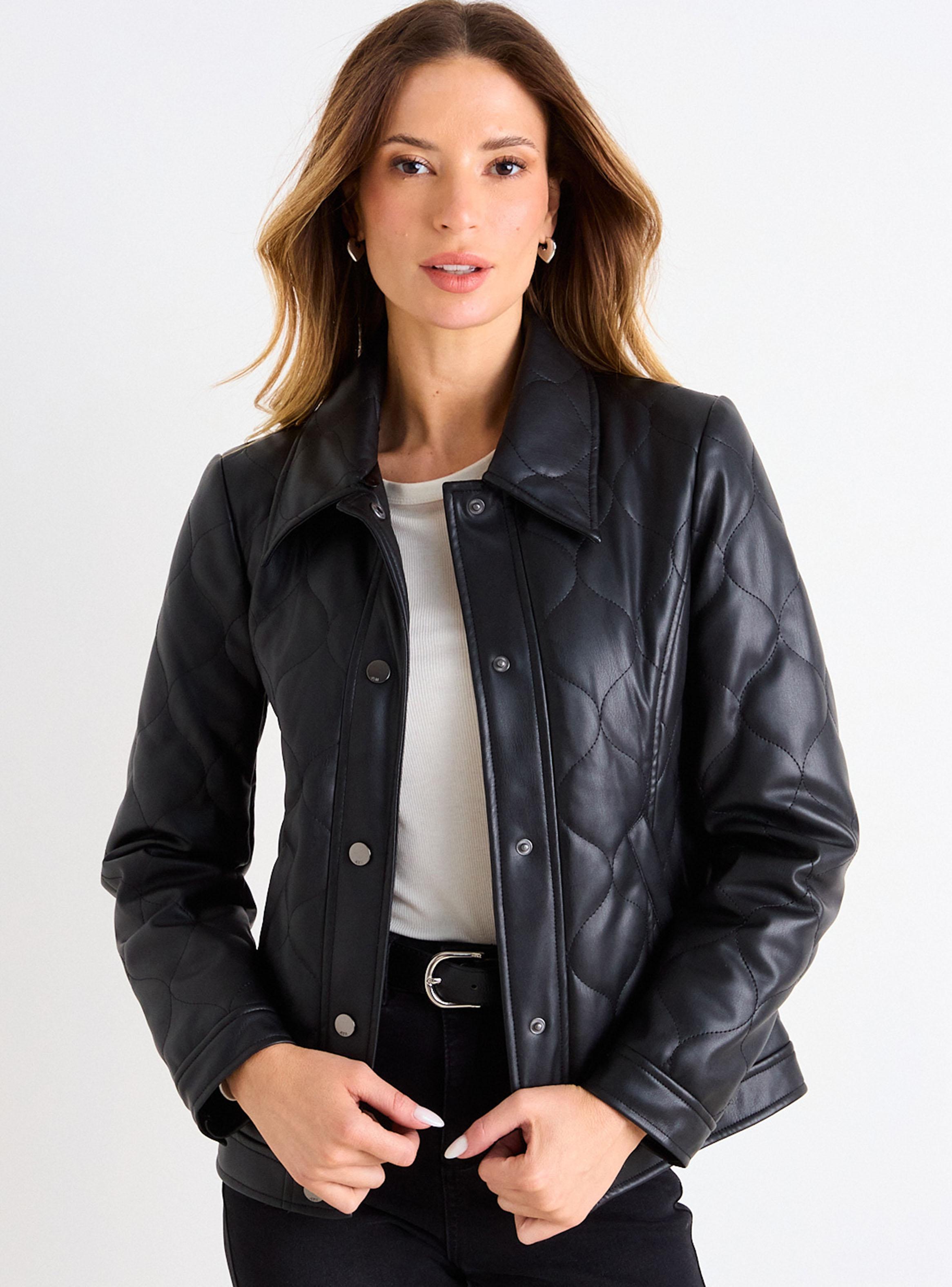 Chaqueta Lisa con Cuello Regular-0