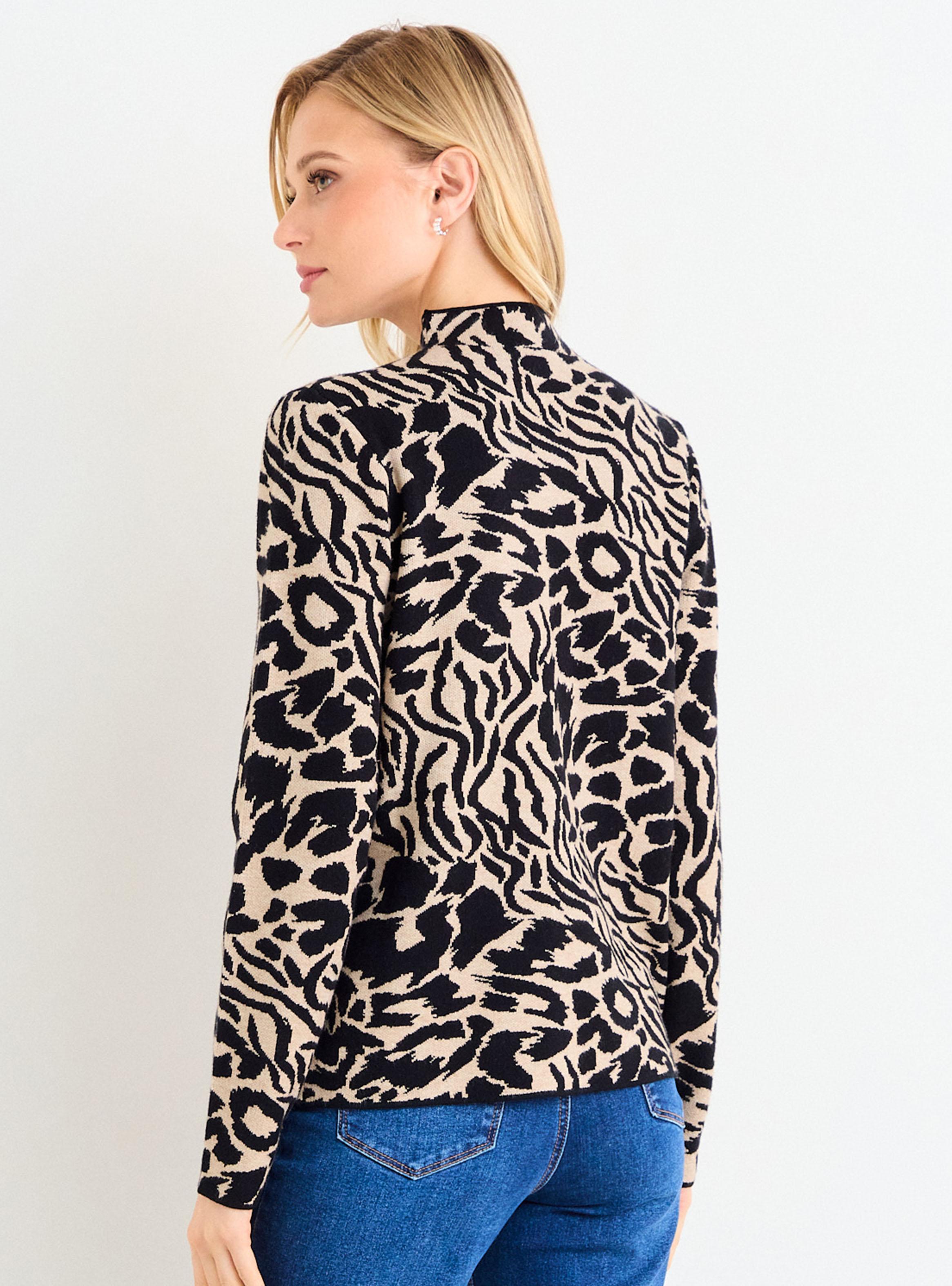 Sweater Jacquard Print Animal-1