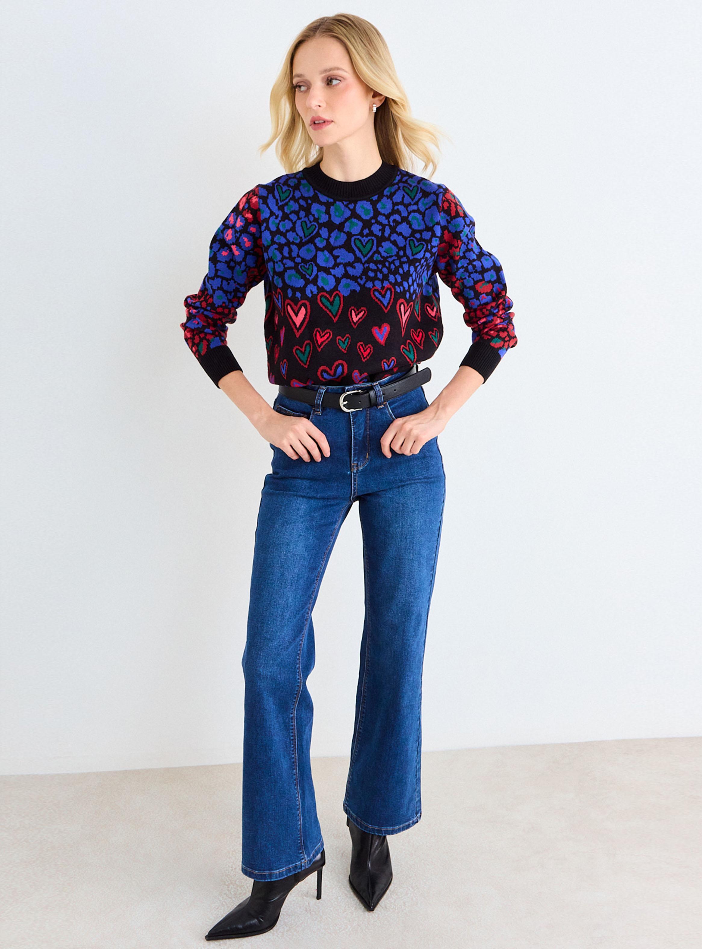 Sweater Jacquard Print Love-3