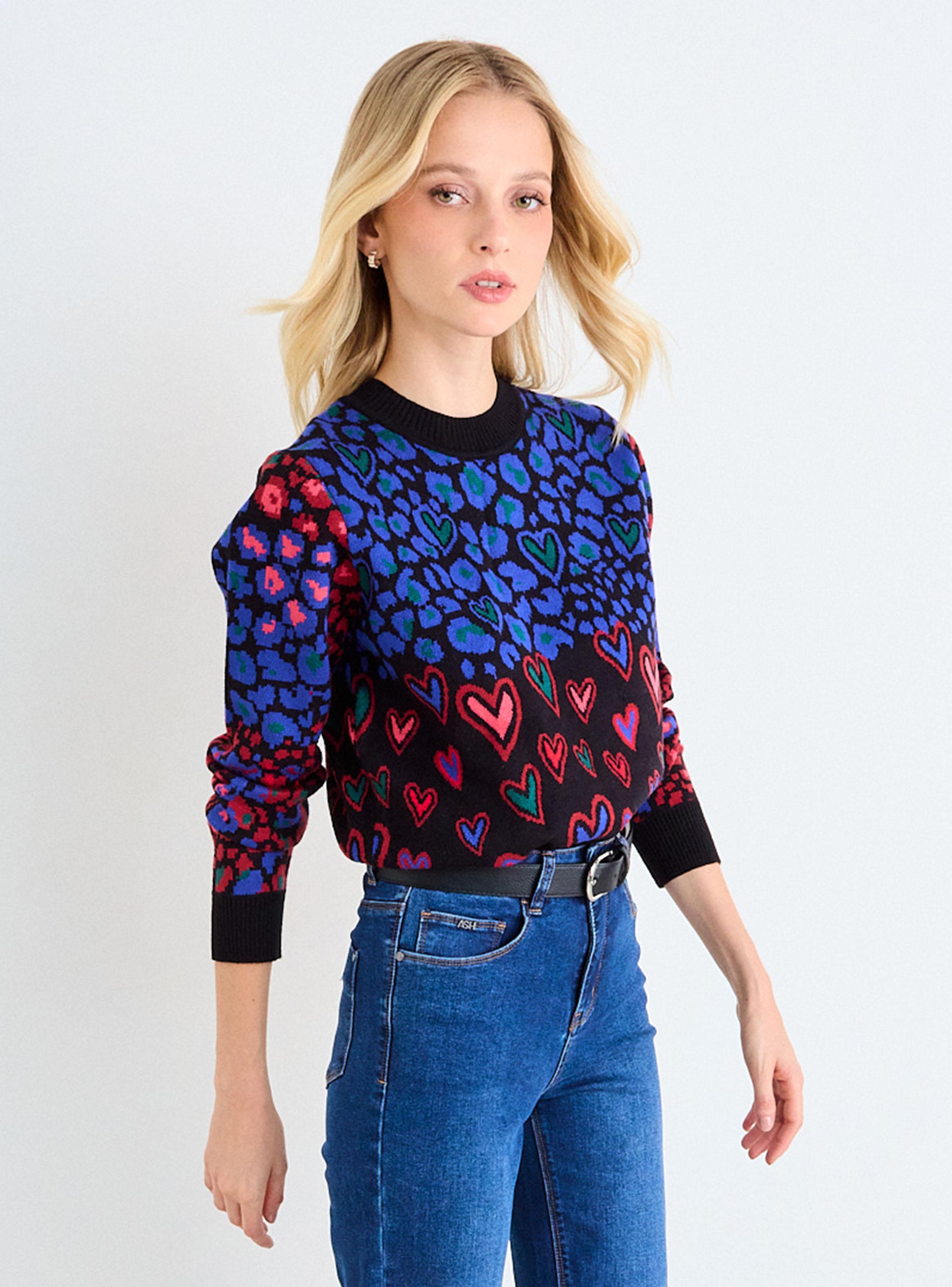 Sweater Jacquard Print Love-2