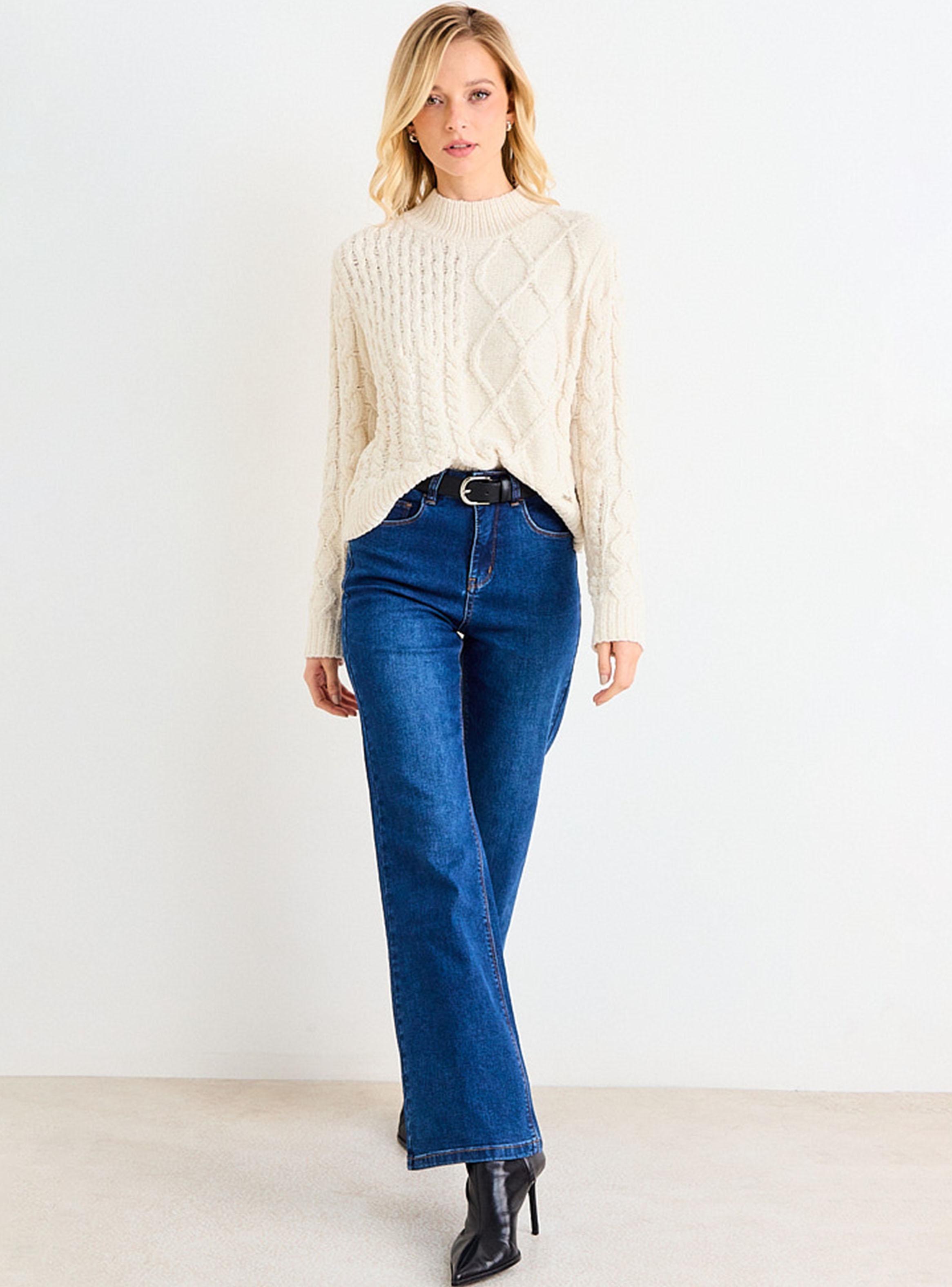 Sweater con Diseño Trenzado Chenille-3