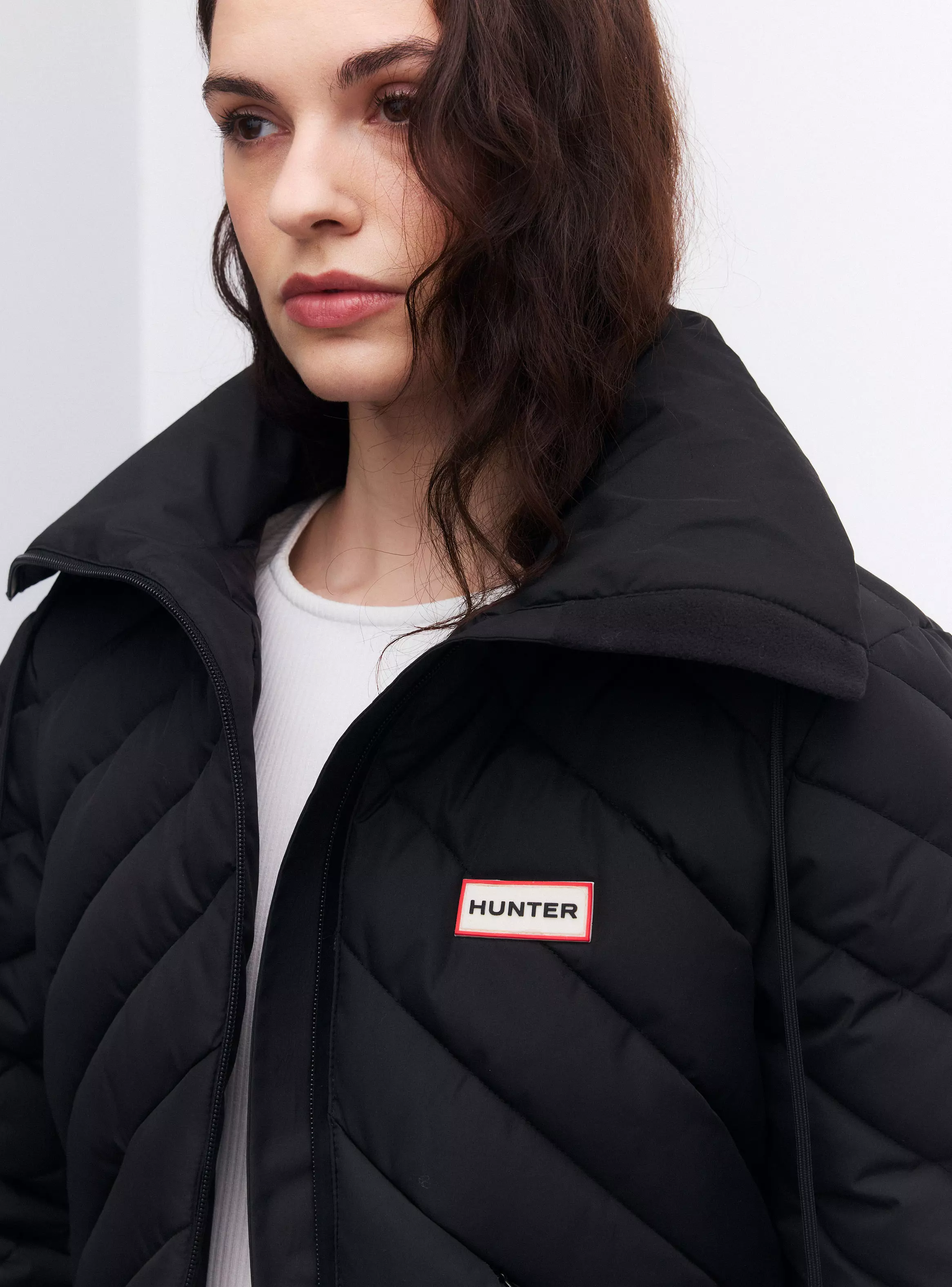 Parka Diagonal Acolchado Bolsillos en Corte-3