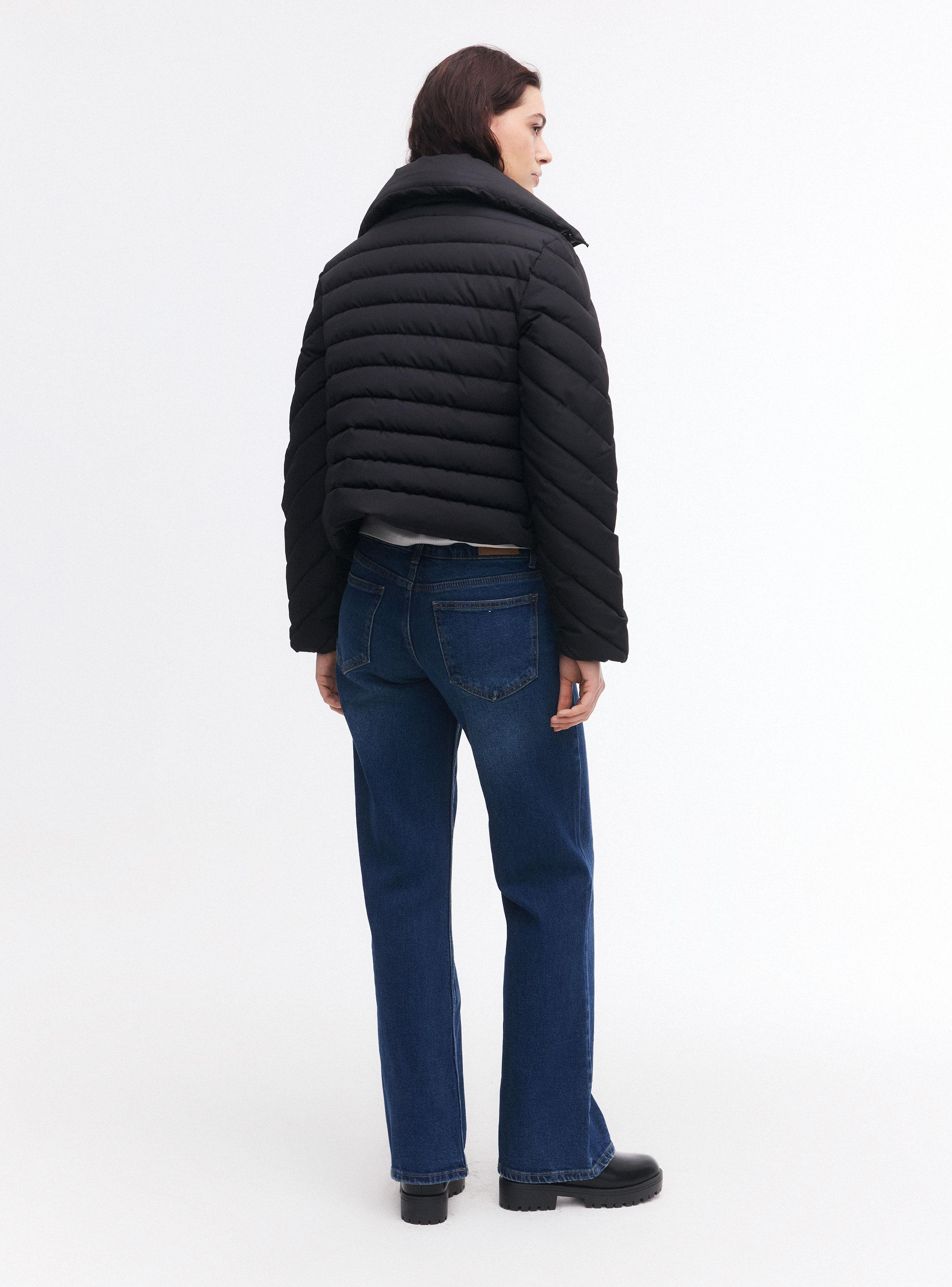 Parka Diagonal Acolchado Bolsillos en Corte-5