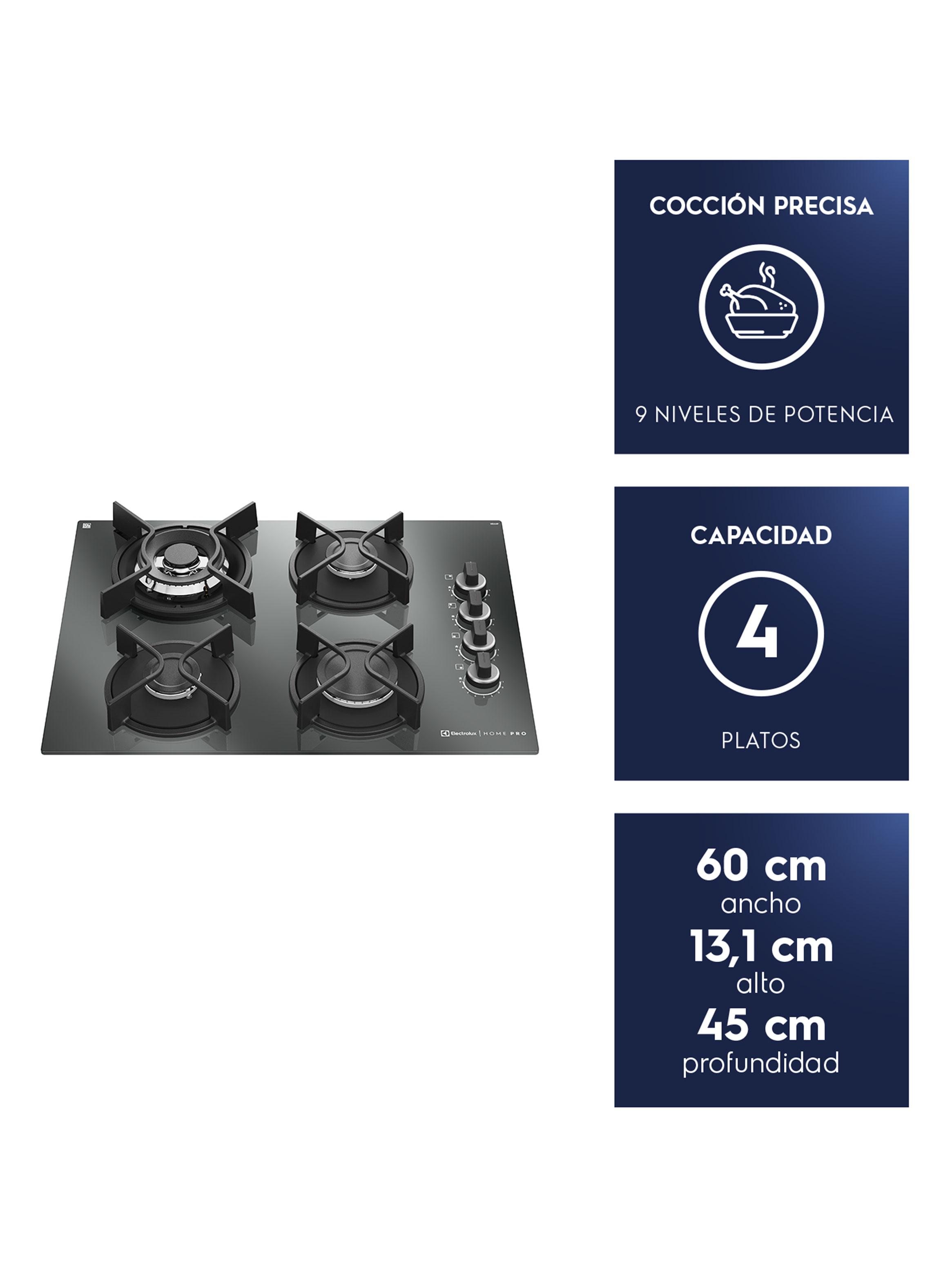 Encimera a Gas 4 Quemadores KE4HP-1