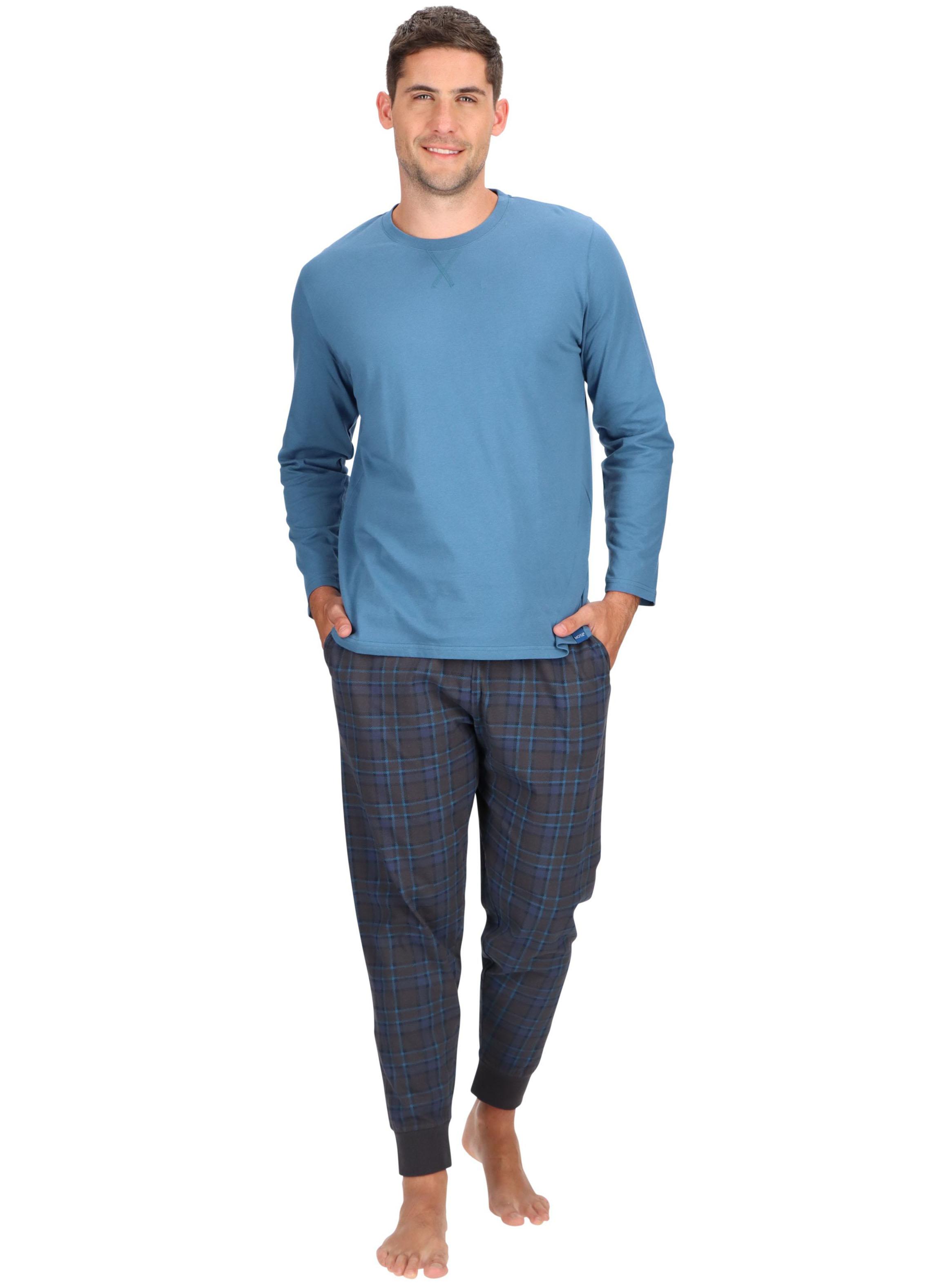 Pijama Larga Algodón Print Cuadros-0