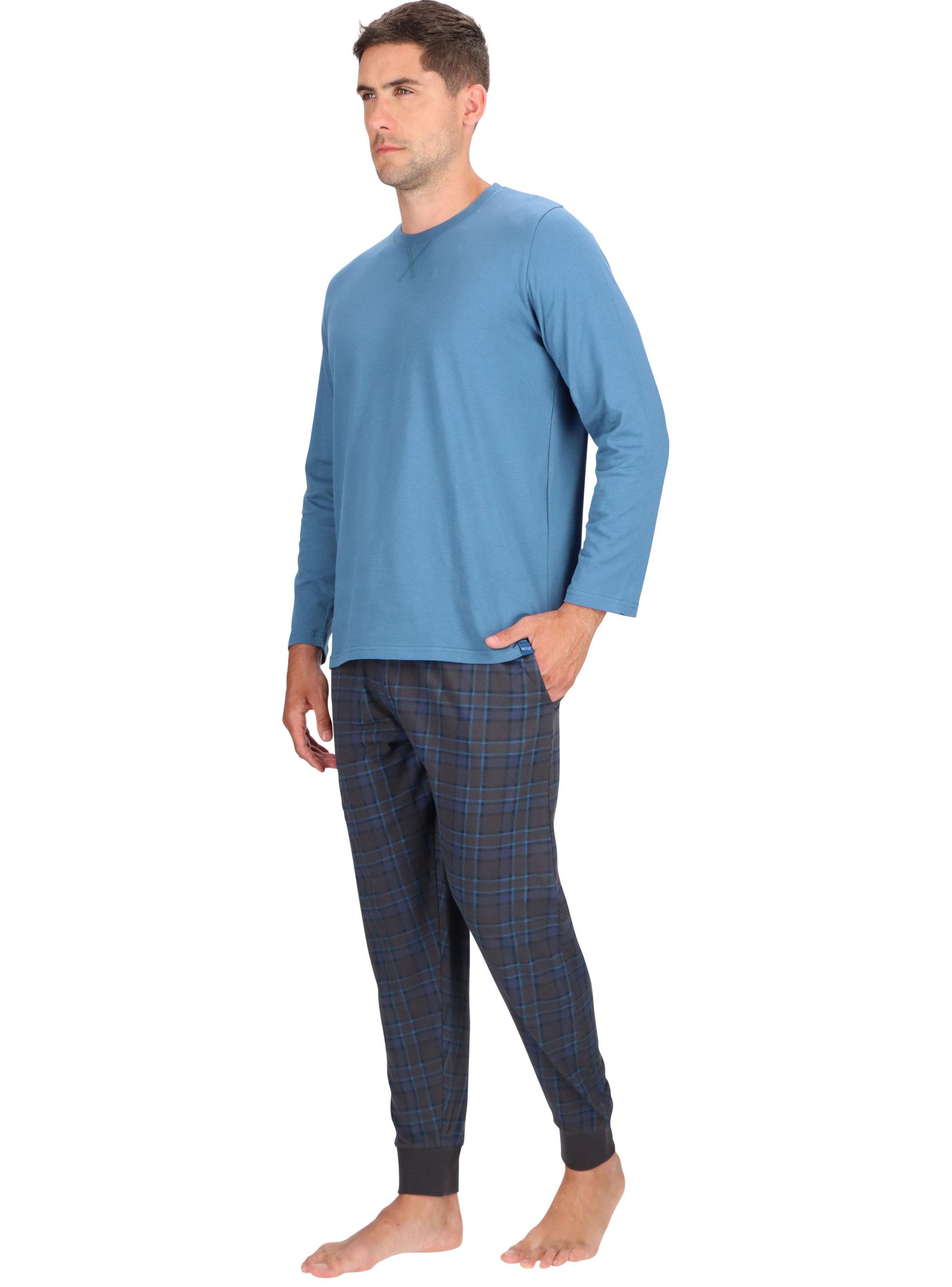 Pijama Larga Algodón Print Cuadros-2