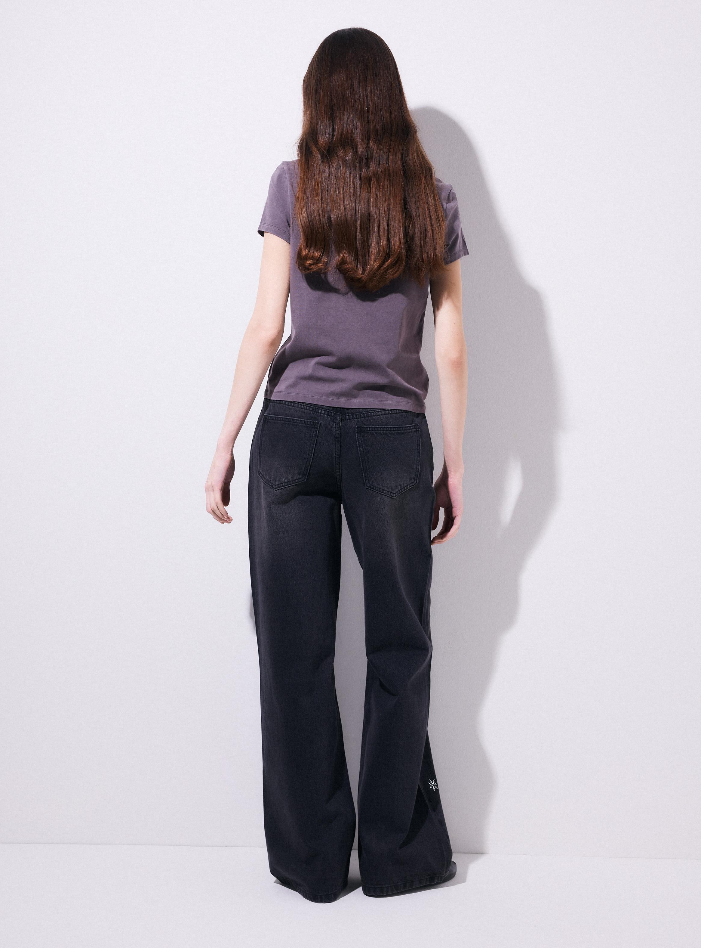 Jeans Wide Leg Alto con Bordados Palmeras-5