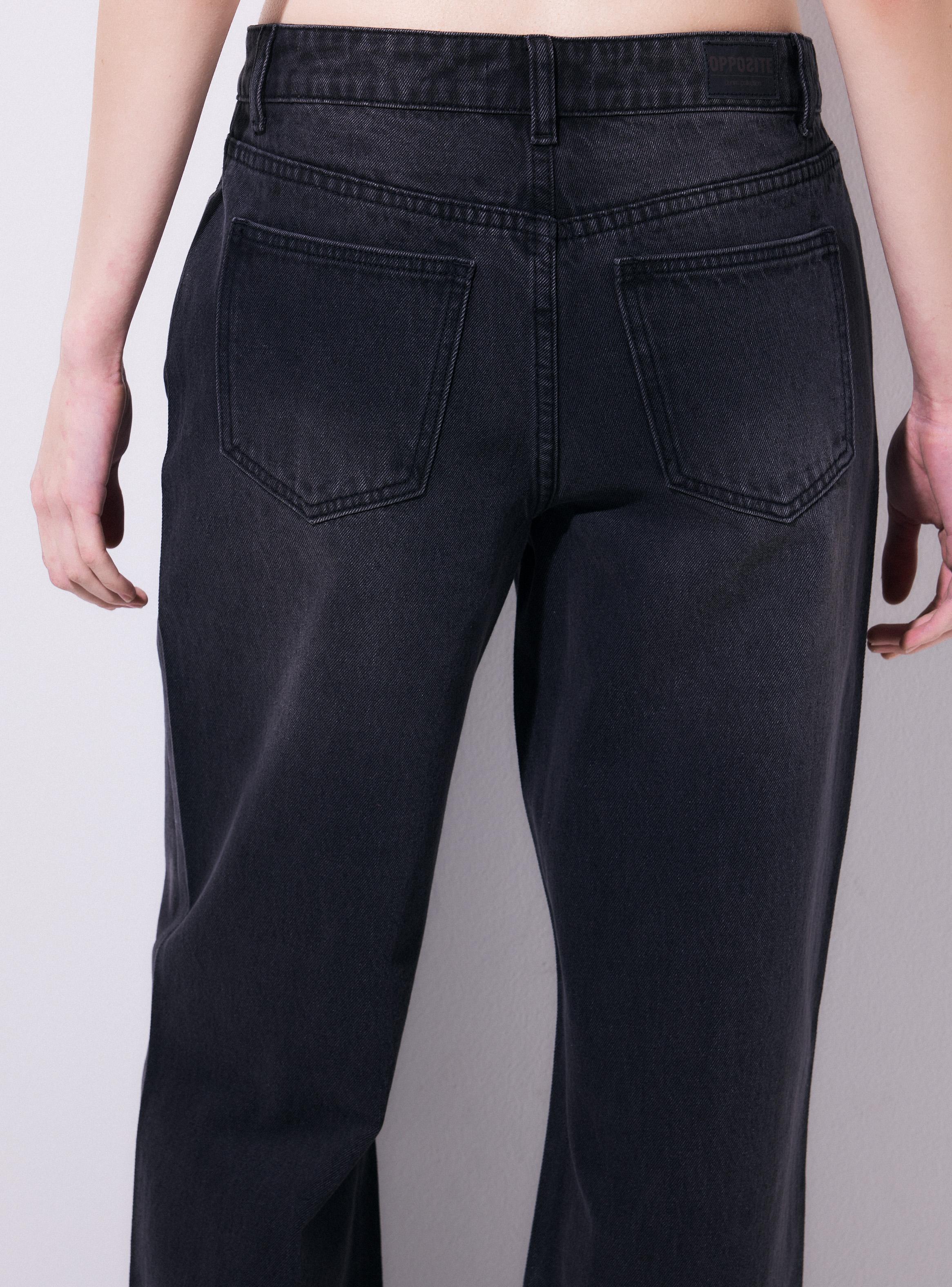 Jeans Wide Leg Alto con Bordados Palmeras-3