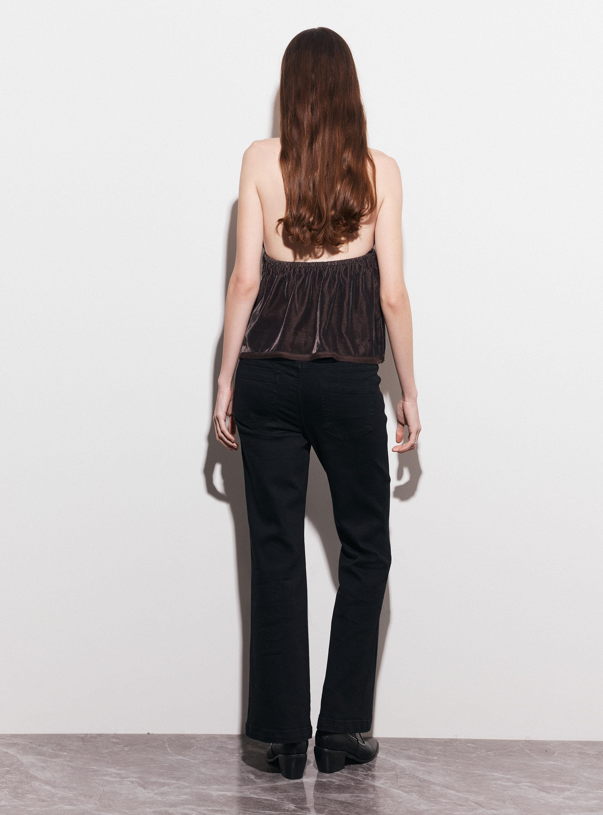 Jeans Flare Fit Bajo con Tachas Elasticado-5