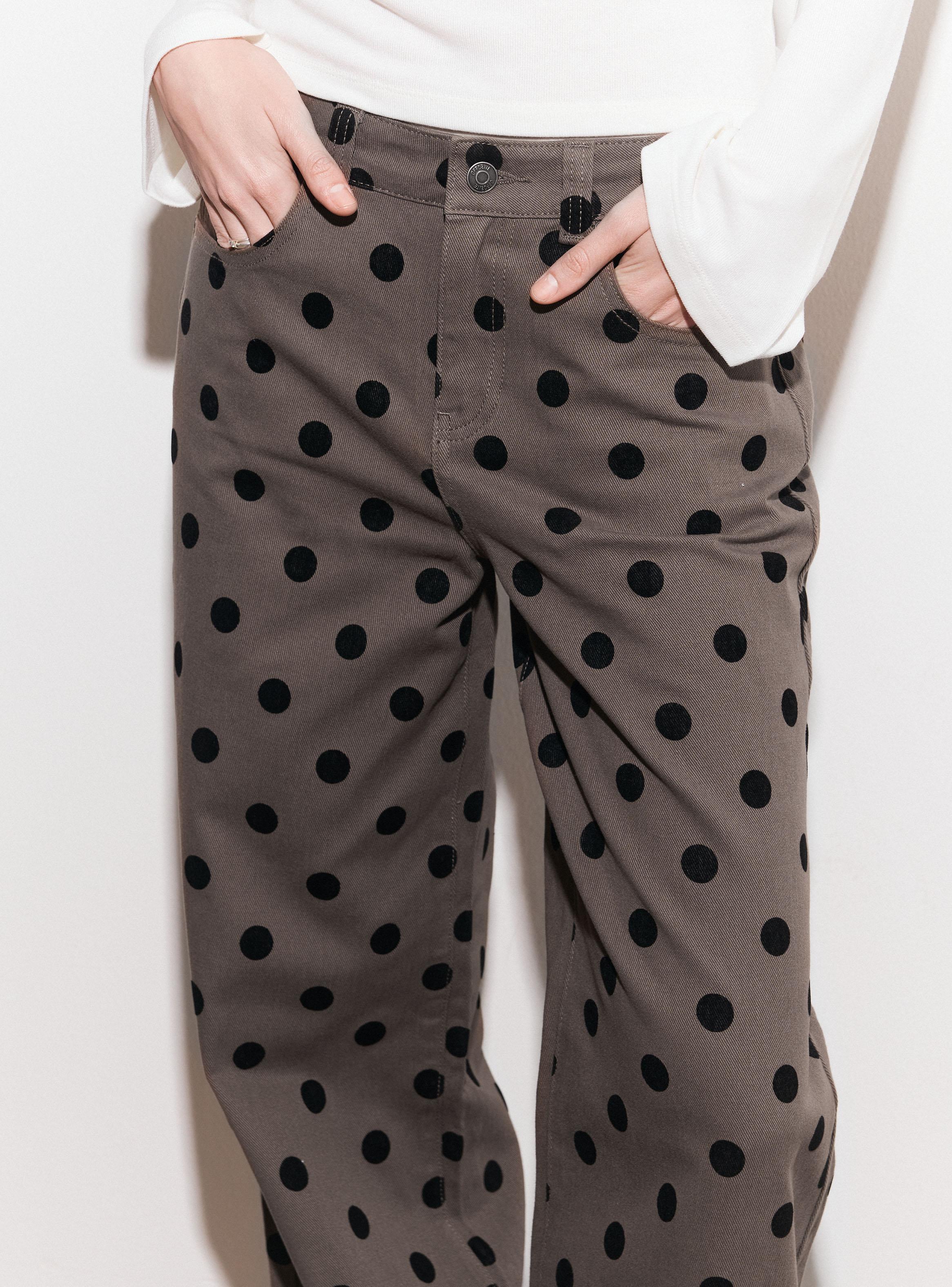 Jeans Lunares Negros Baggy Tiro Medio-2