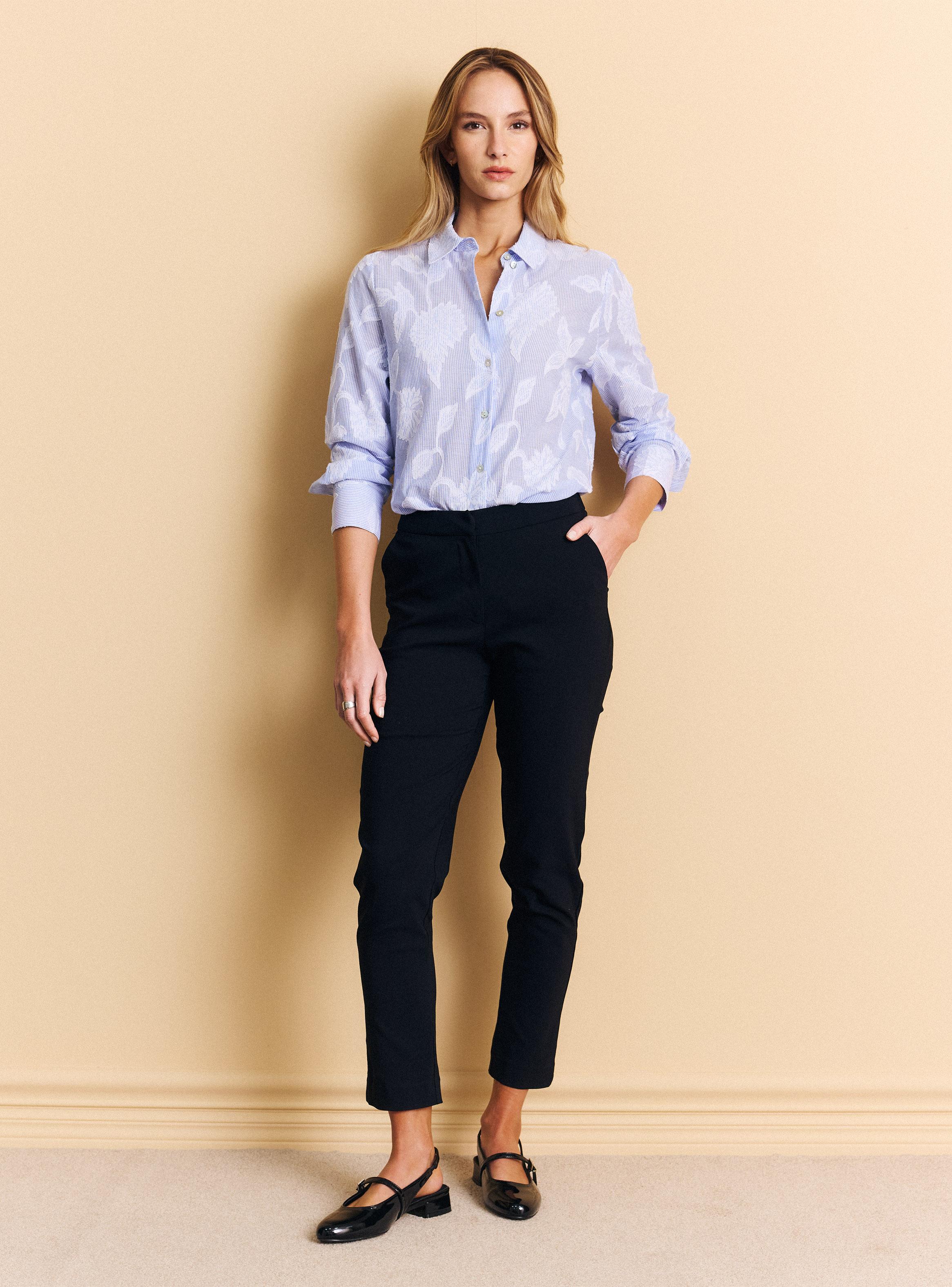 Pantalón Satrero Straight Fit Tiro Medio Elasticado-4