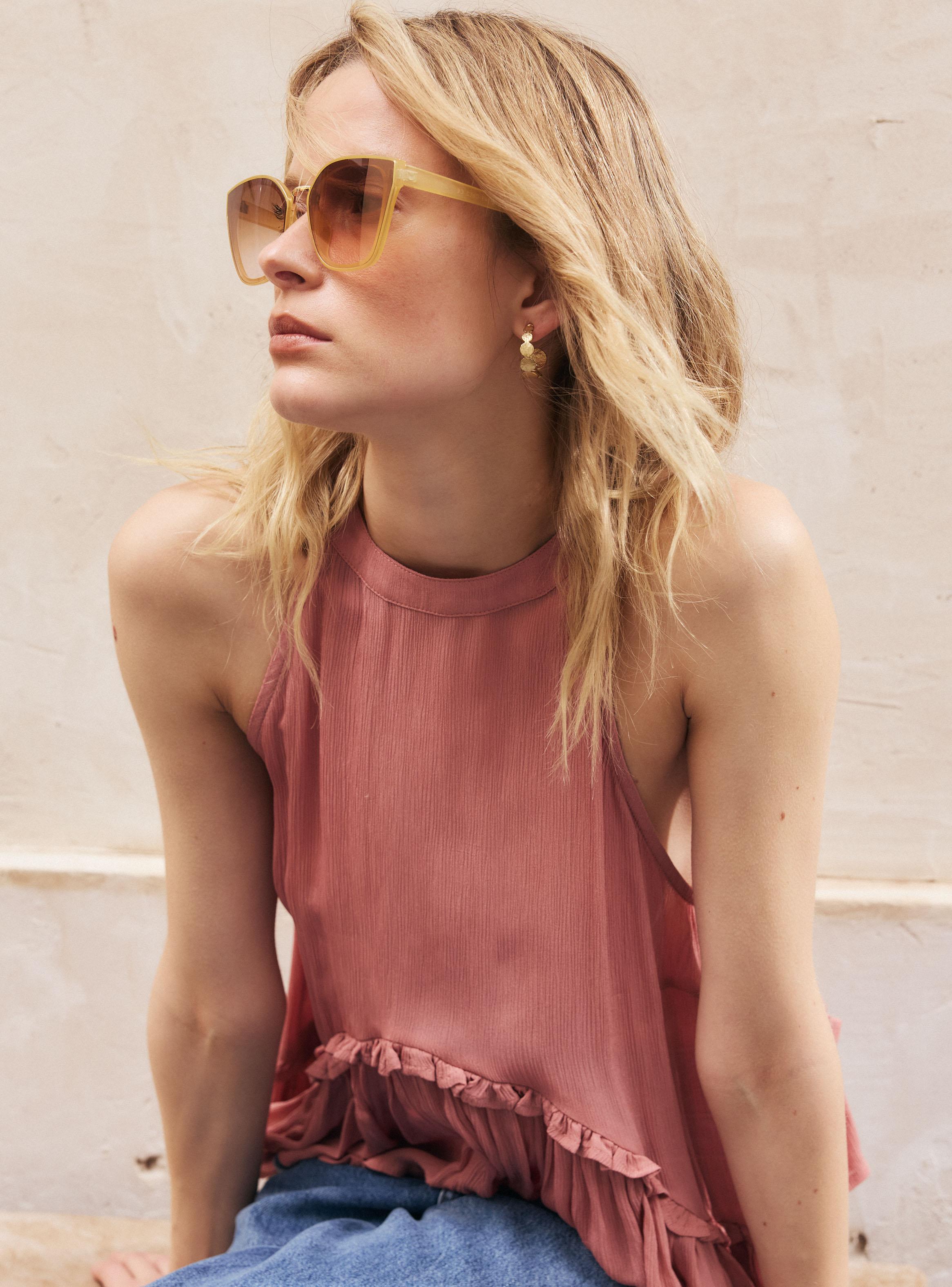 Blusa Halter Volantes-2