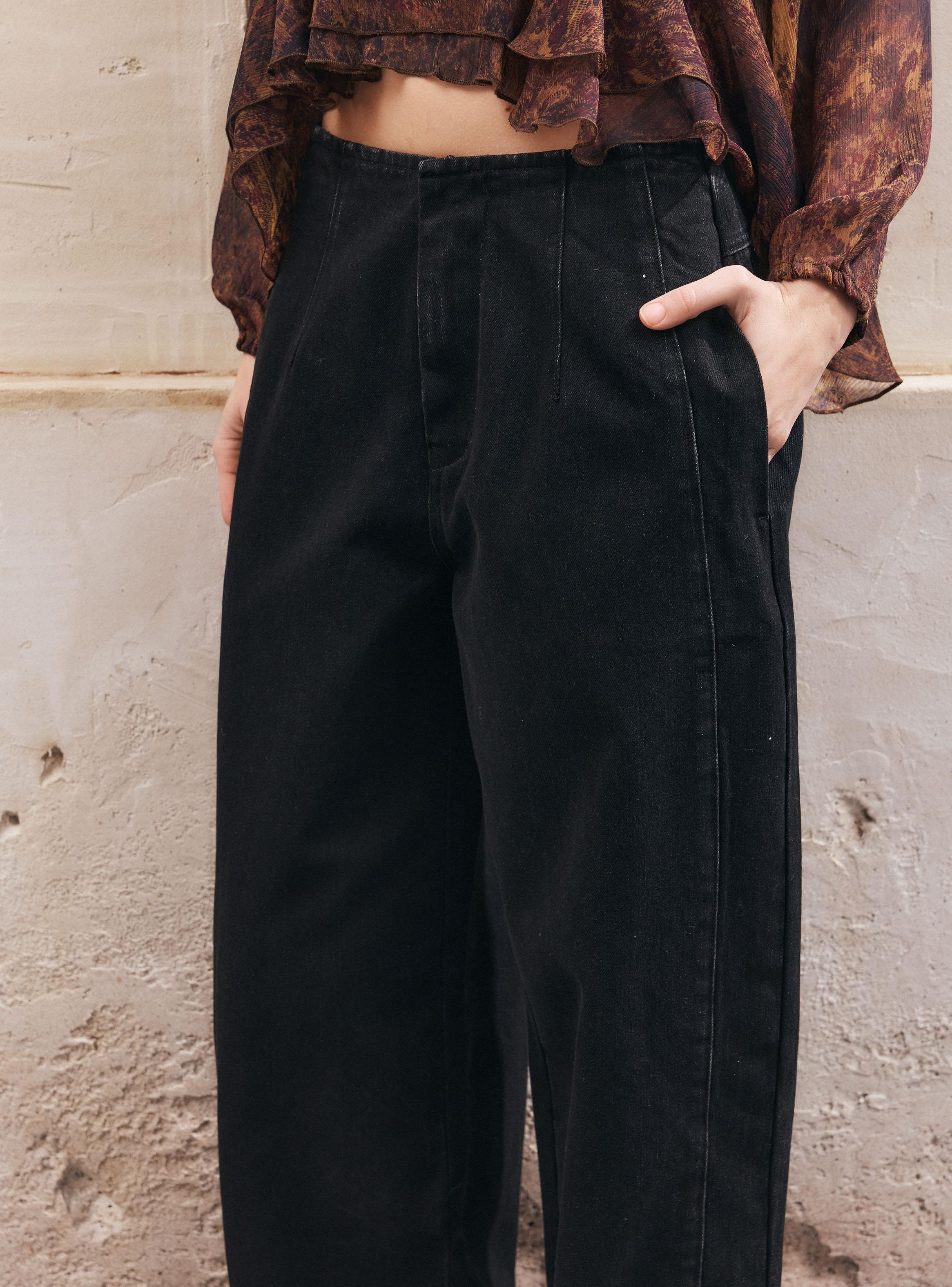 Jeans Barrel de Tiro Alto-2