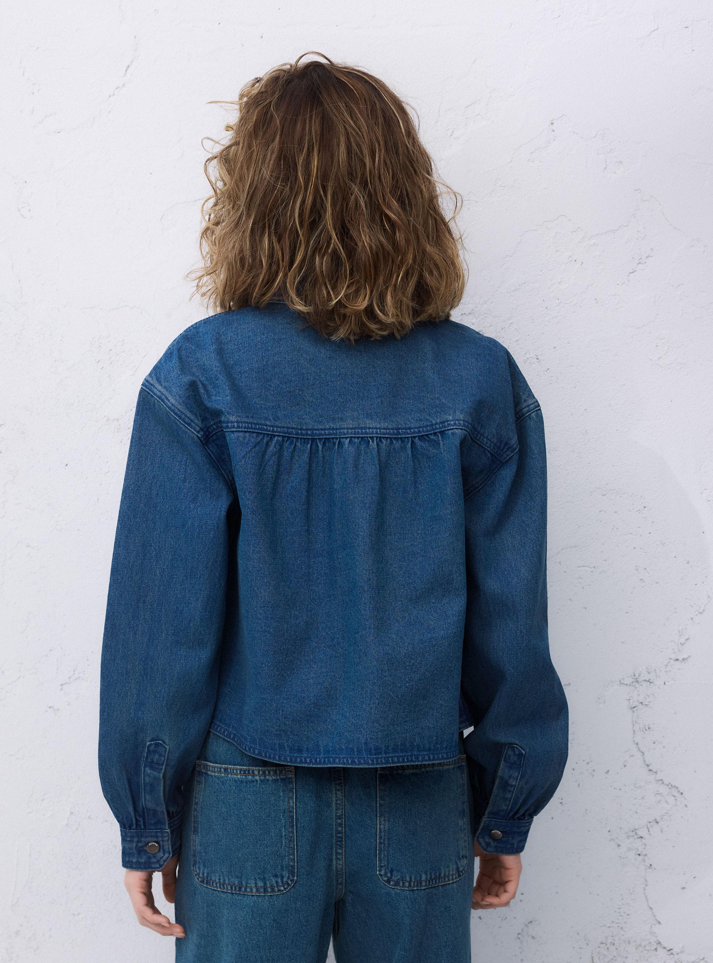 Chaqueta Sobrecamisa Denim Holgado-1