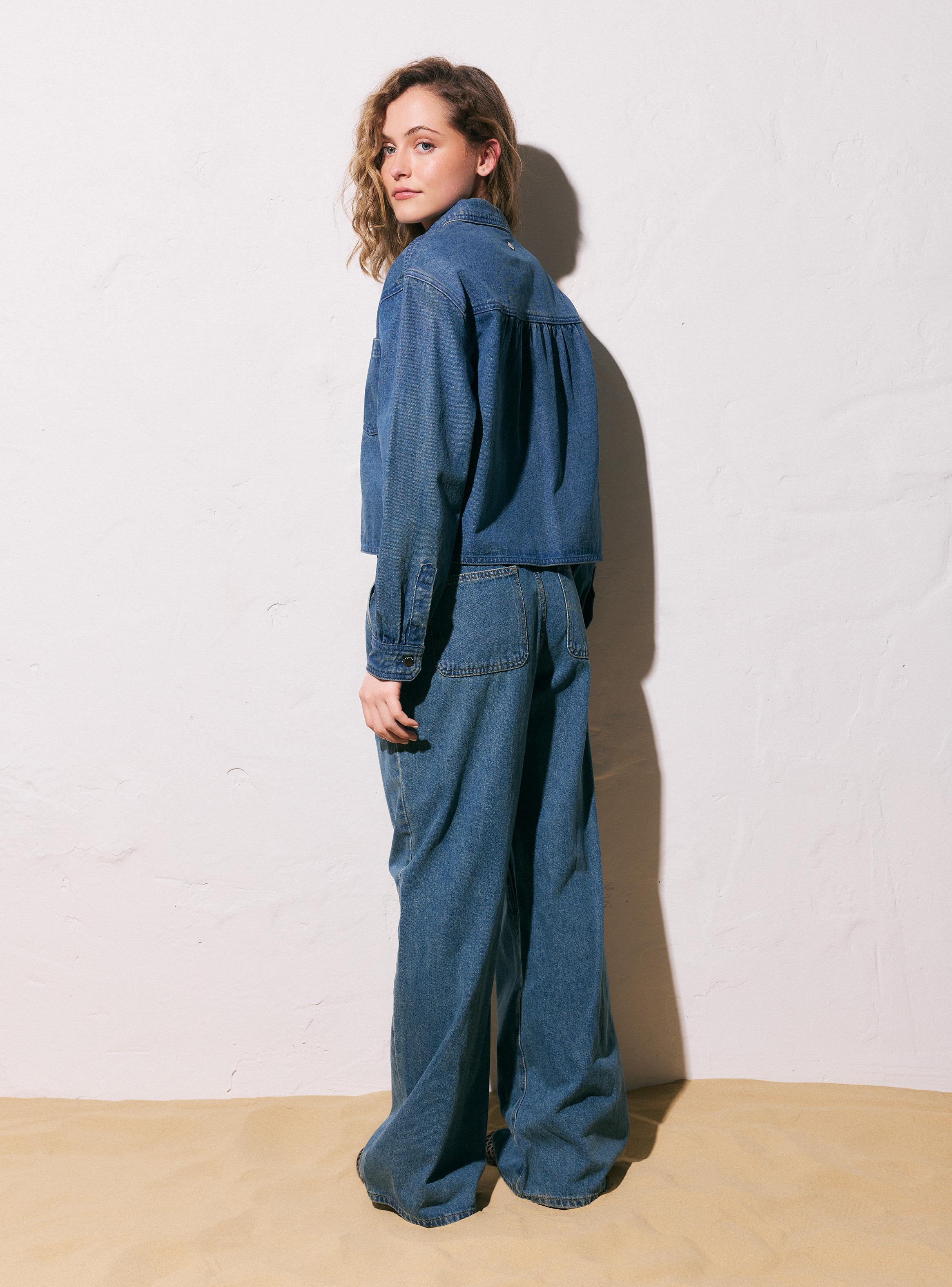 Chaqueta Sobrecamisa Denim Holgado-5