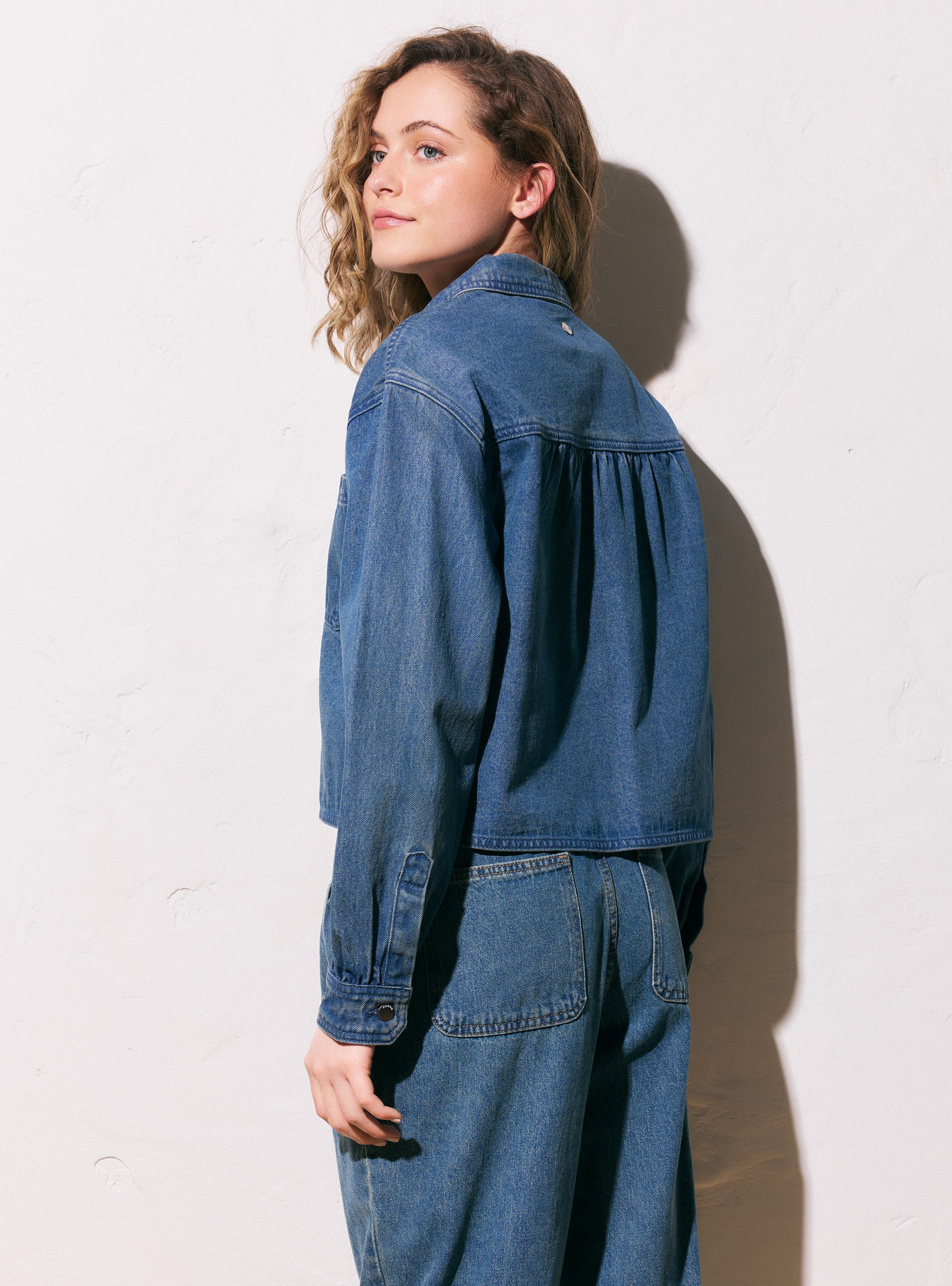 Chaqueta Sobrecamisa Denim Holgado-1