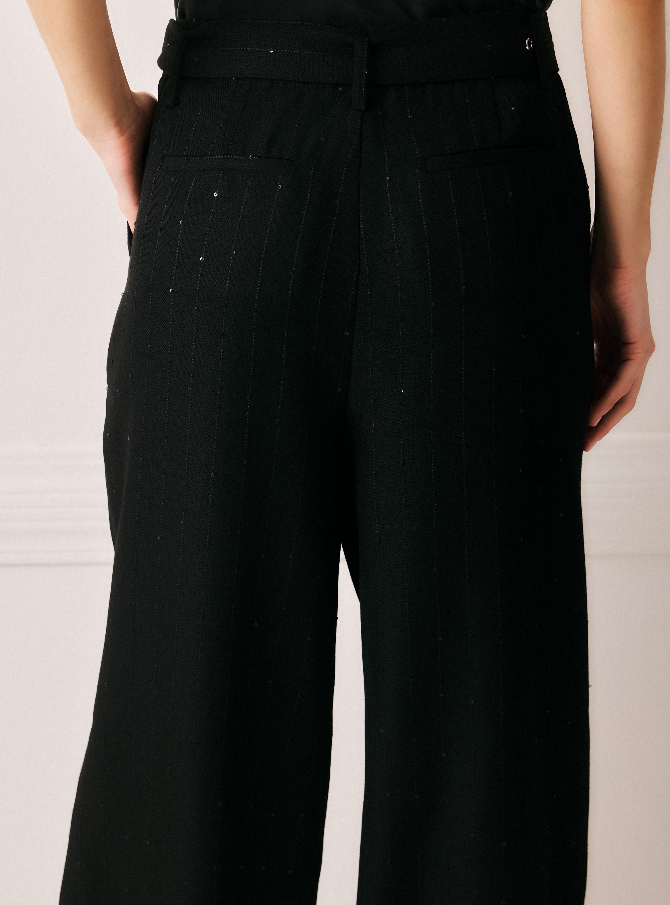 Pantalón Sastrero Rayas y Lentejuelas-3