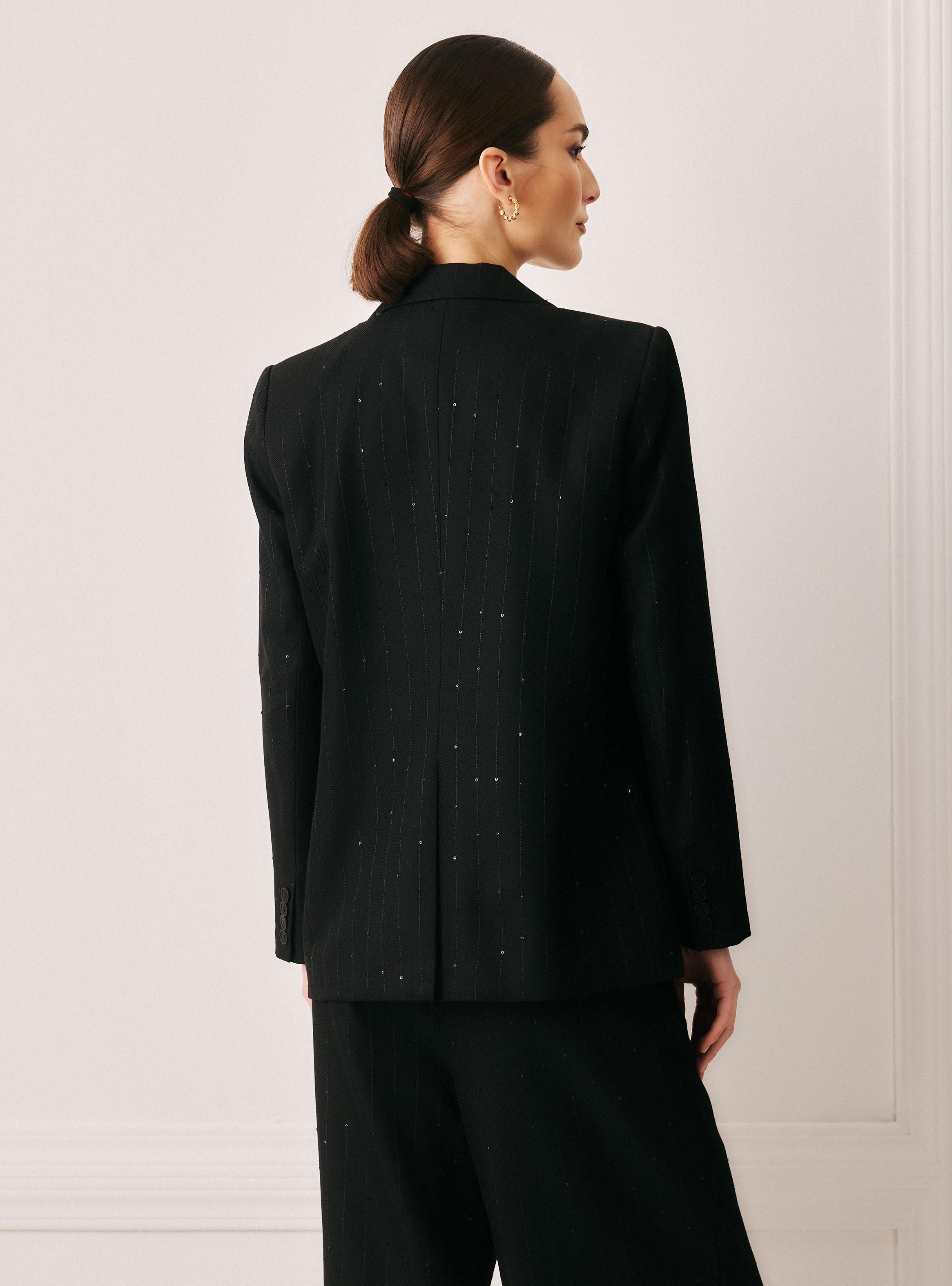 Blazer Sastrero Rayas y Lentejuelas-1