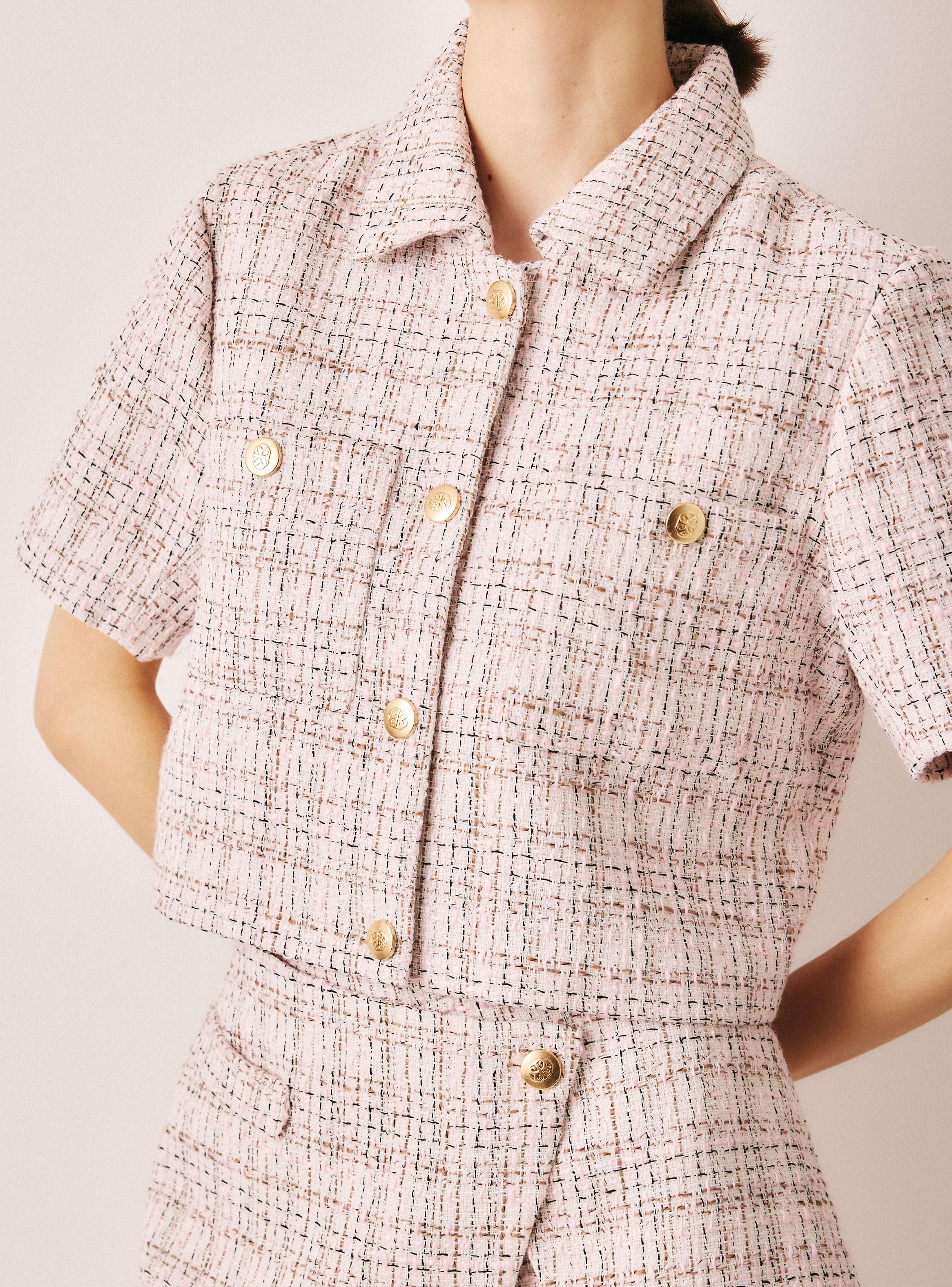 Chaqueta de Tweed Botones con Escudo-3